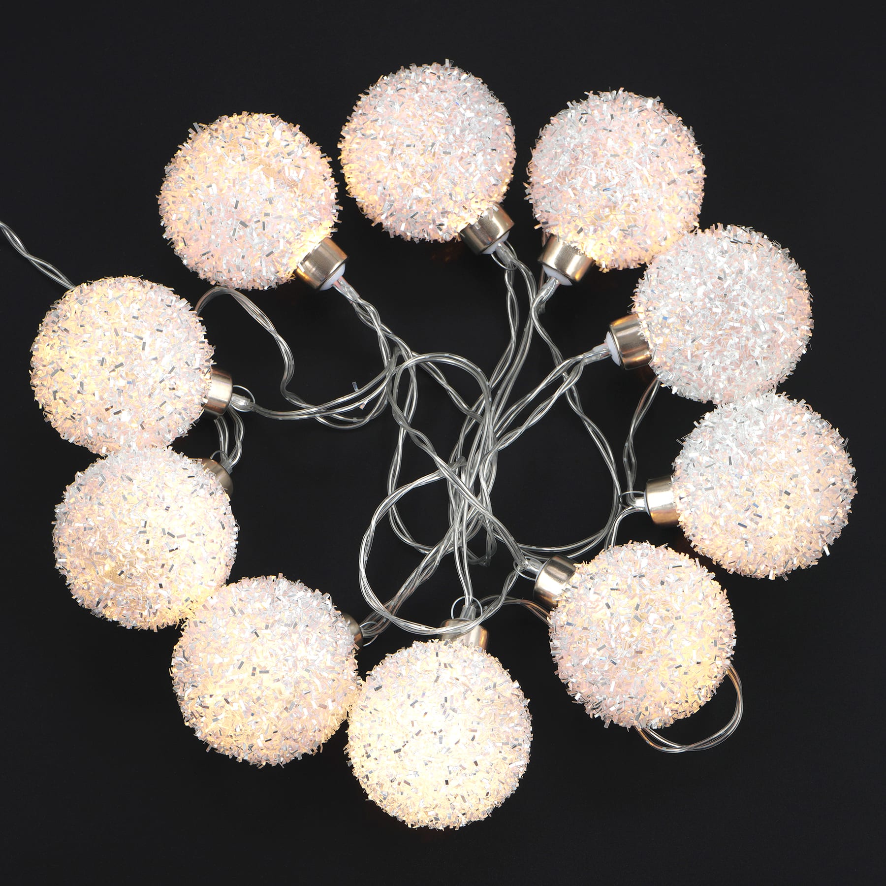 10ct. Warm White LED Frosted Ball String Lights by Ashland®