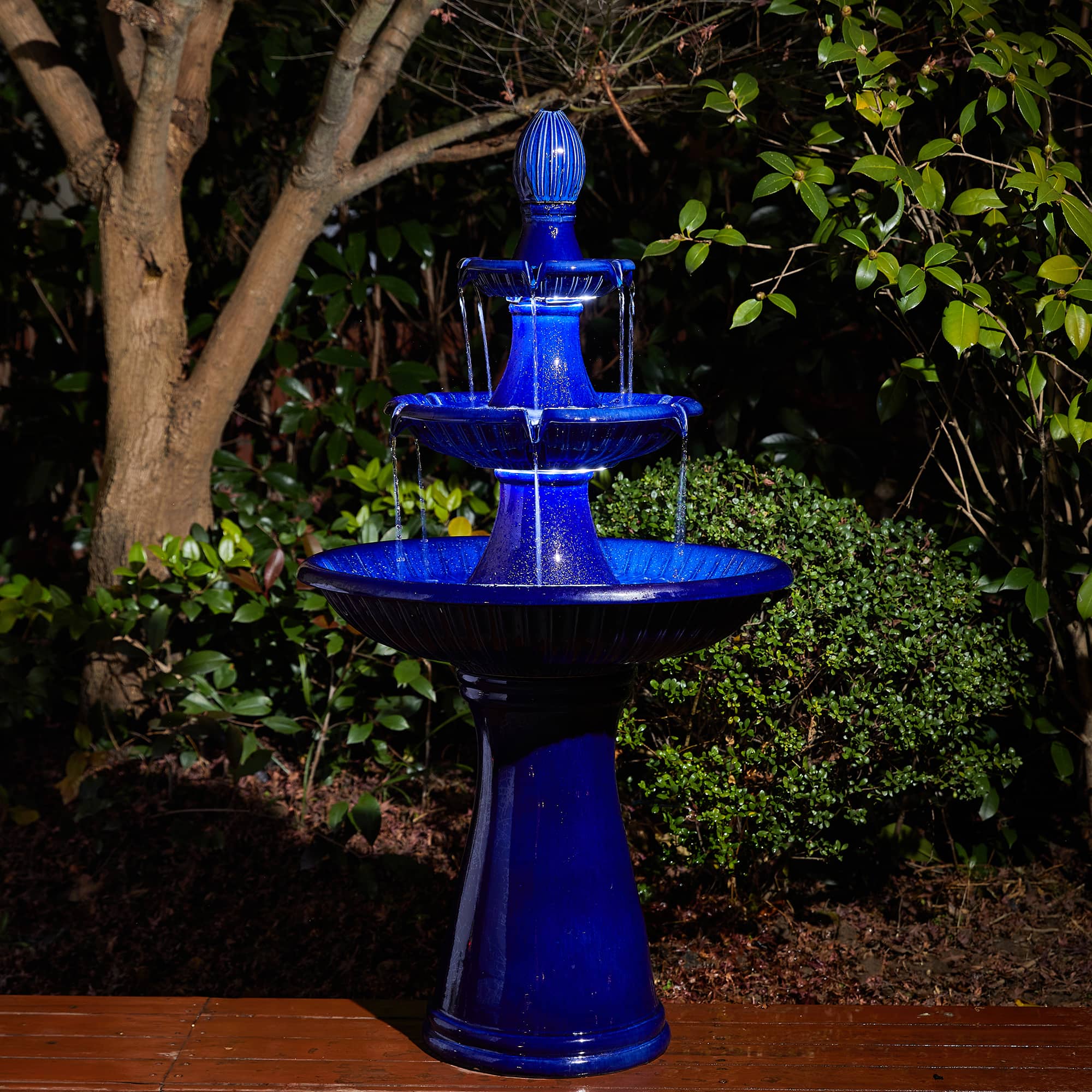 Glitzhome® 45" 3-Tier Ceramic Outdoor Fountain