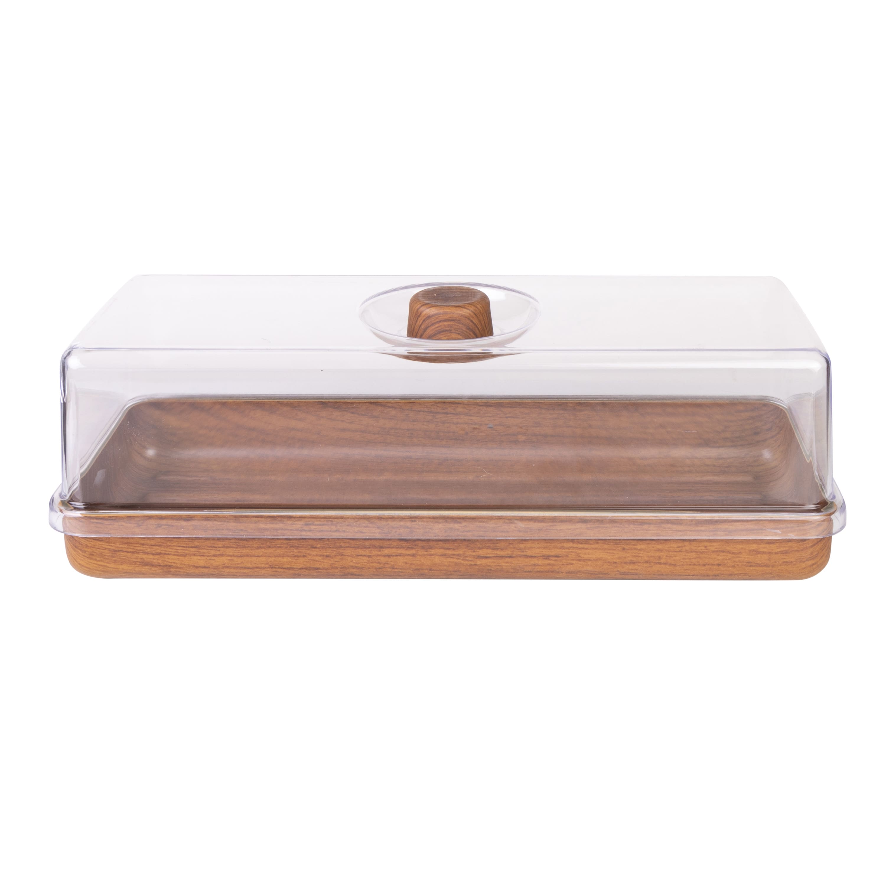 Luxe Party Mahogany Collection Bread & Cake Tray with Cover