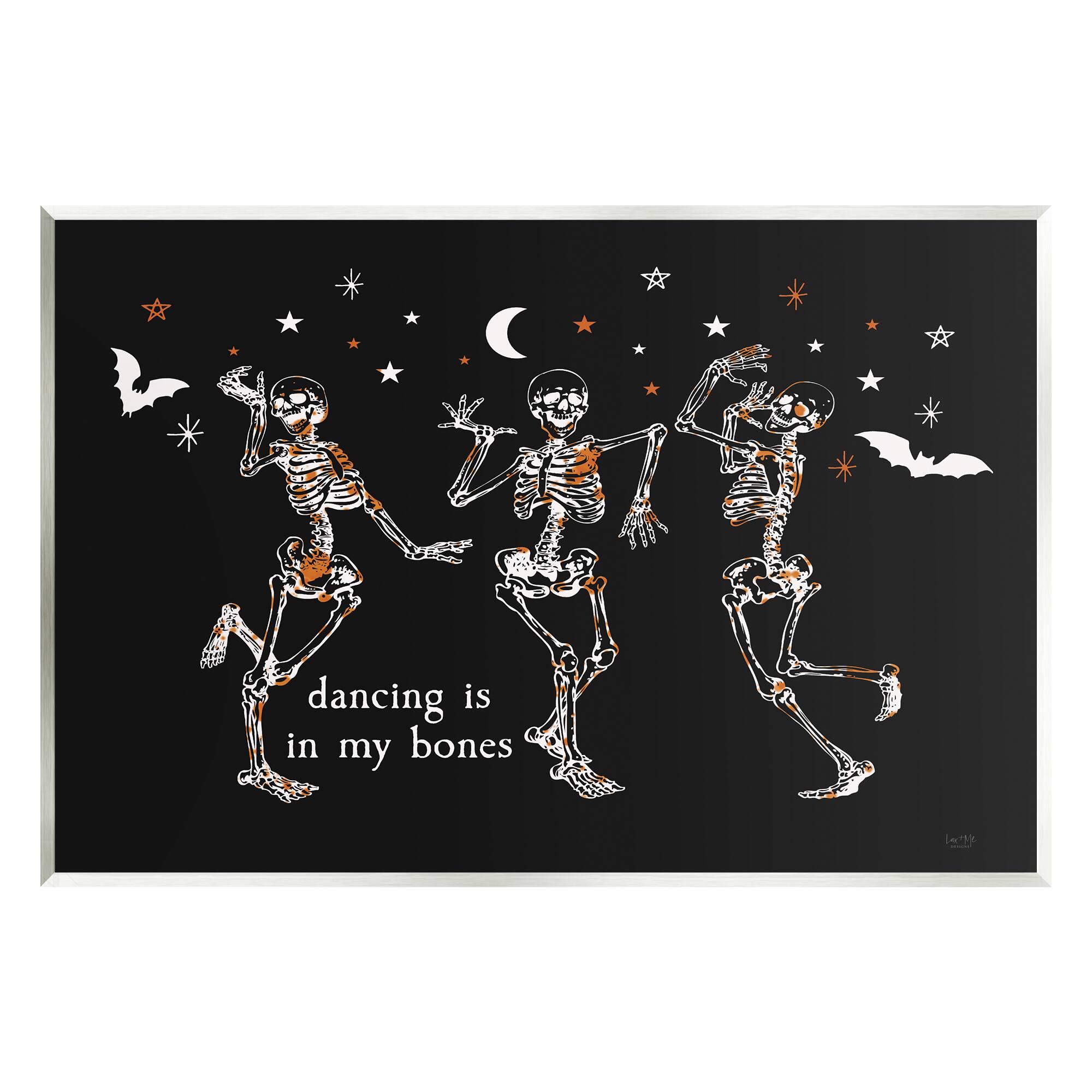 Stupell Industries Dancing In My Bones Skeletons Wall Plaque Art