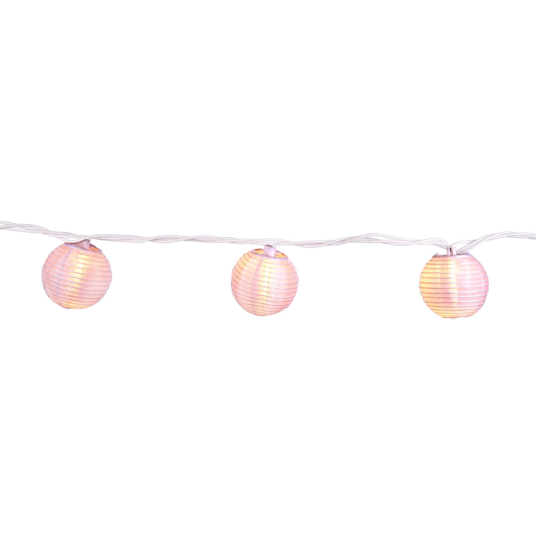 10ct. White Fabric Lantern String Lights by Ashland®