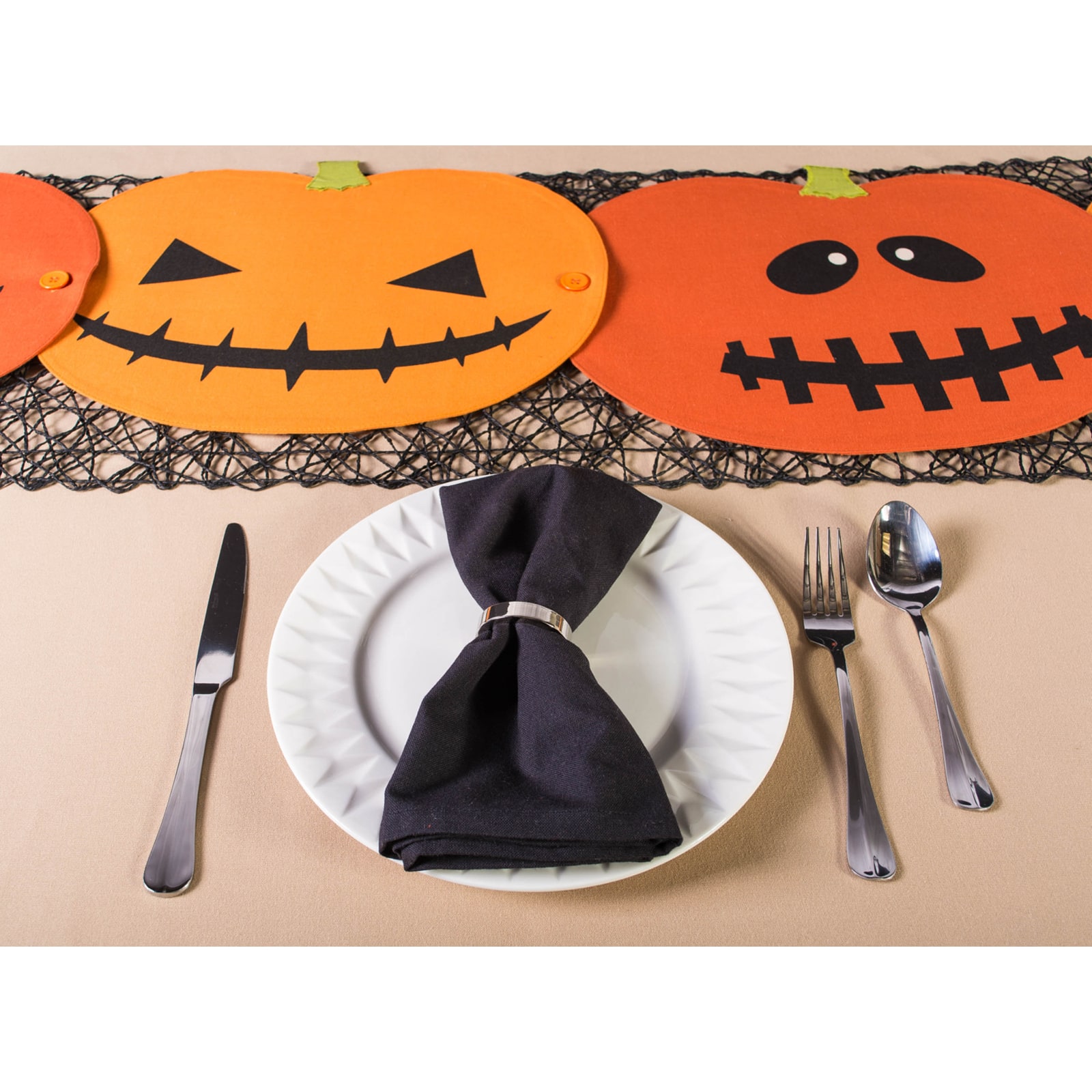 DII&#xAE; Jack-O-Lantern Table Runner and Placemat Set