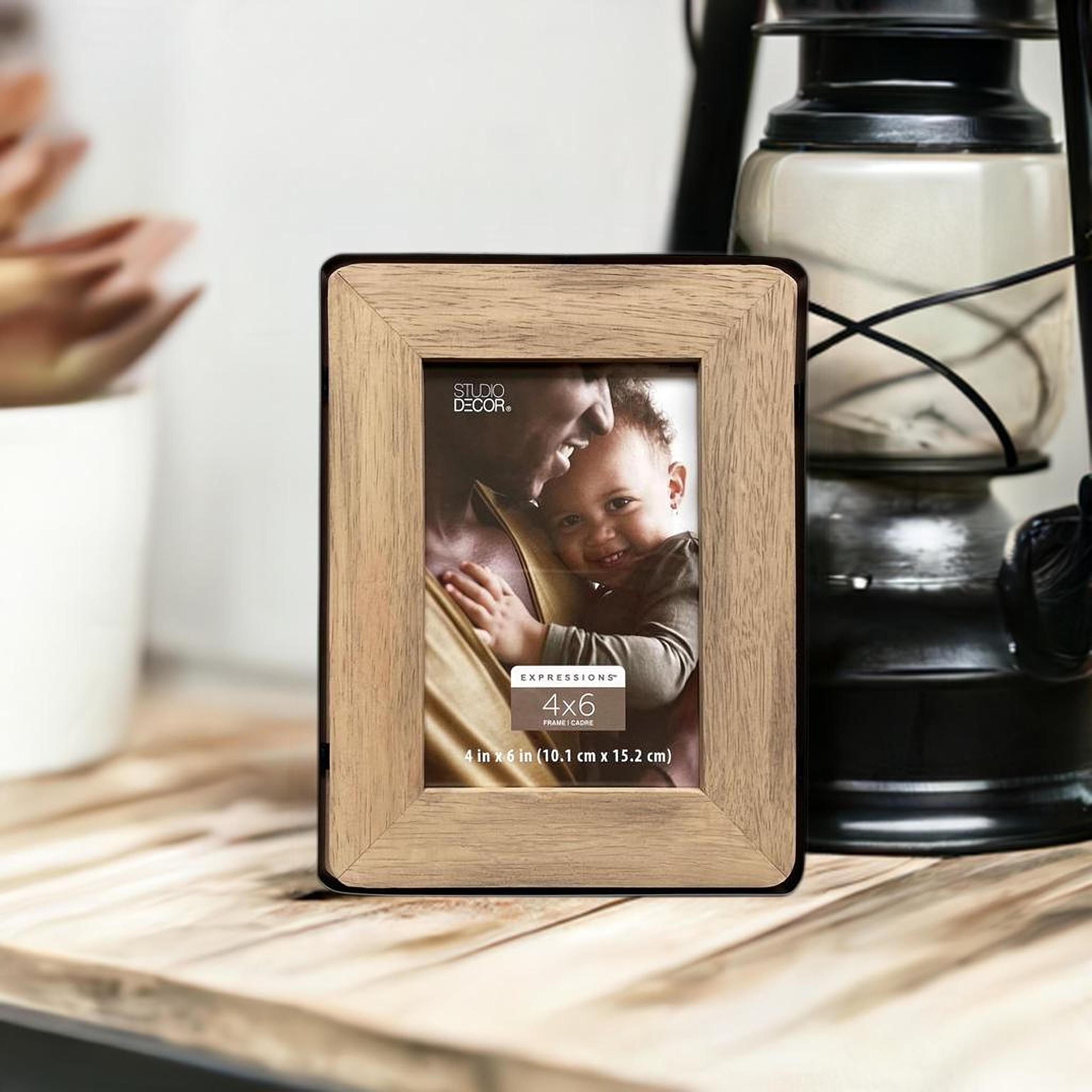 Natural Wood &#x26; Black 4&#x22; x 6&#x22; Frame, Expressions by Studio D&#xE9;cor&#xAE;