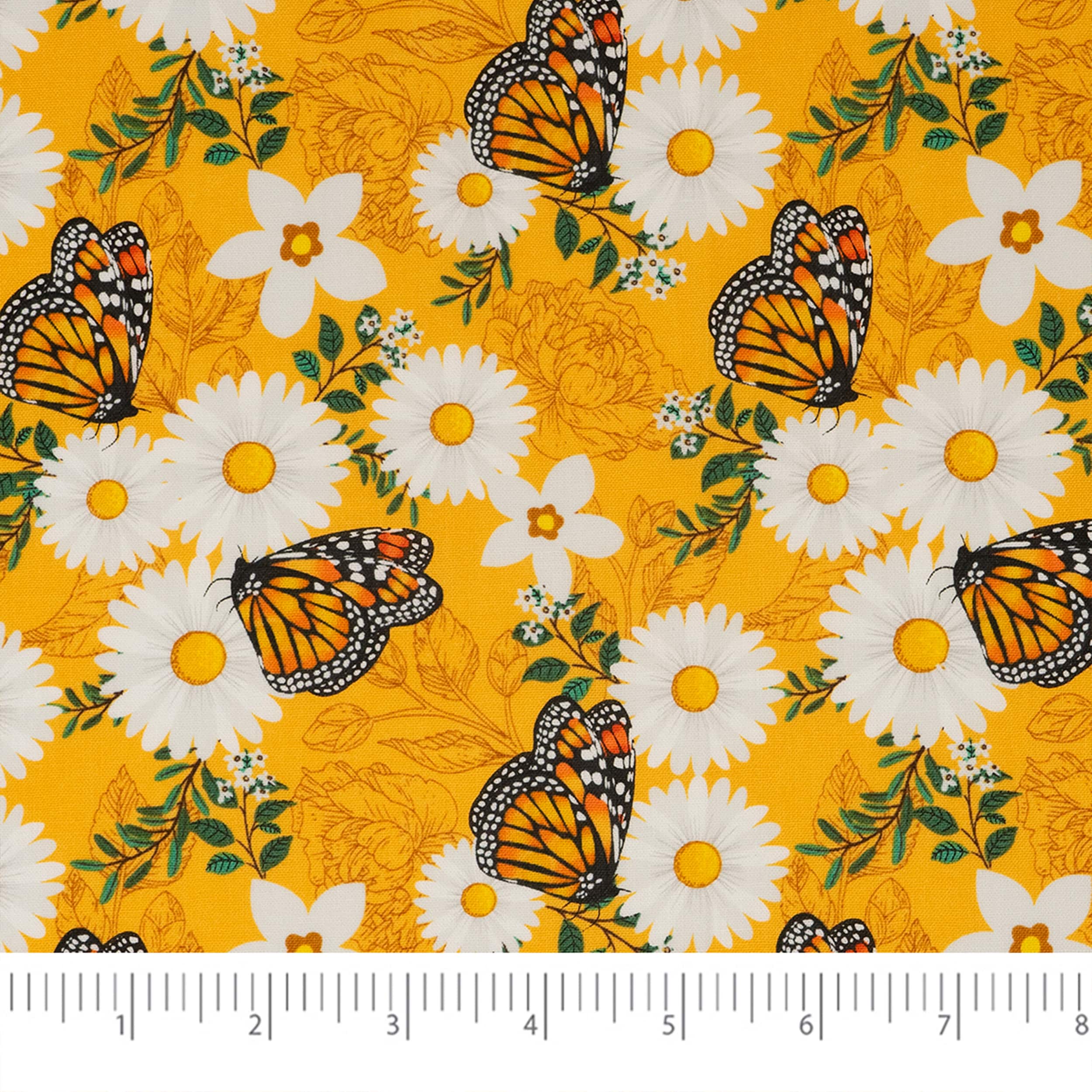 SINGER Orange Butterfly Cotton Fabric Bundle