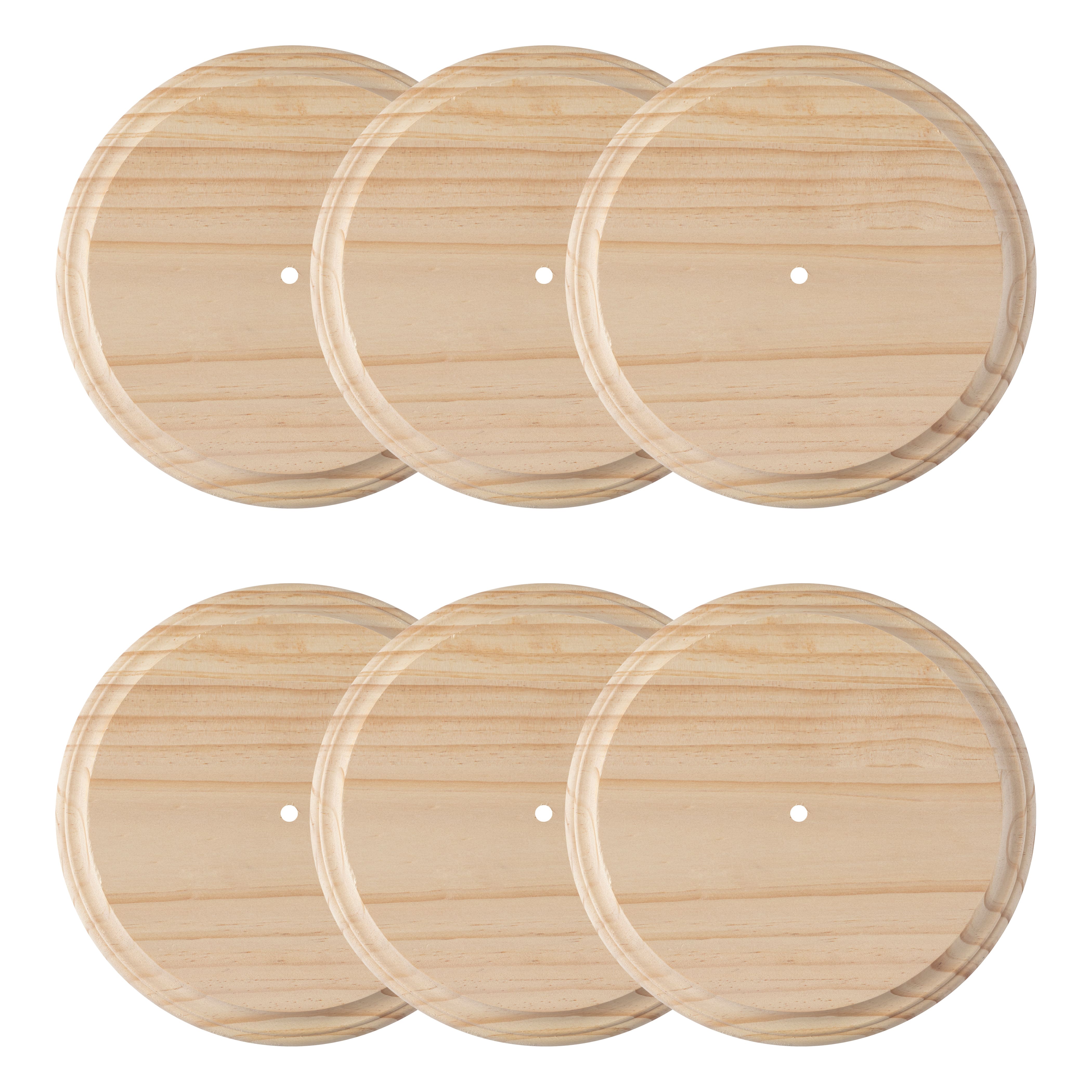 6 Pack: 11" Round Wood Clock Surface by Make Market®