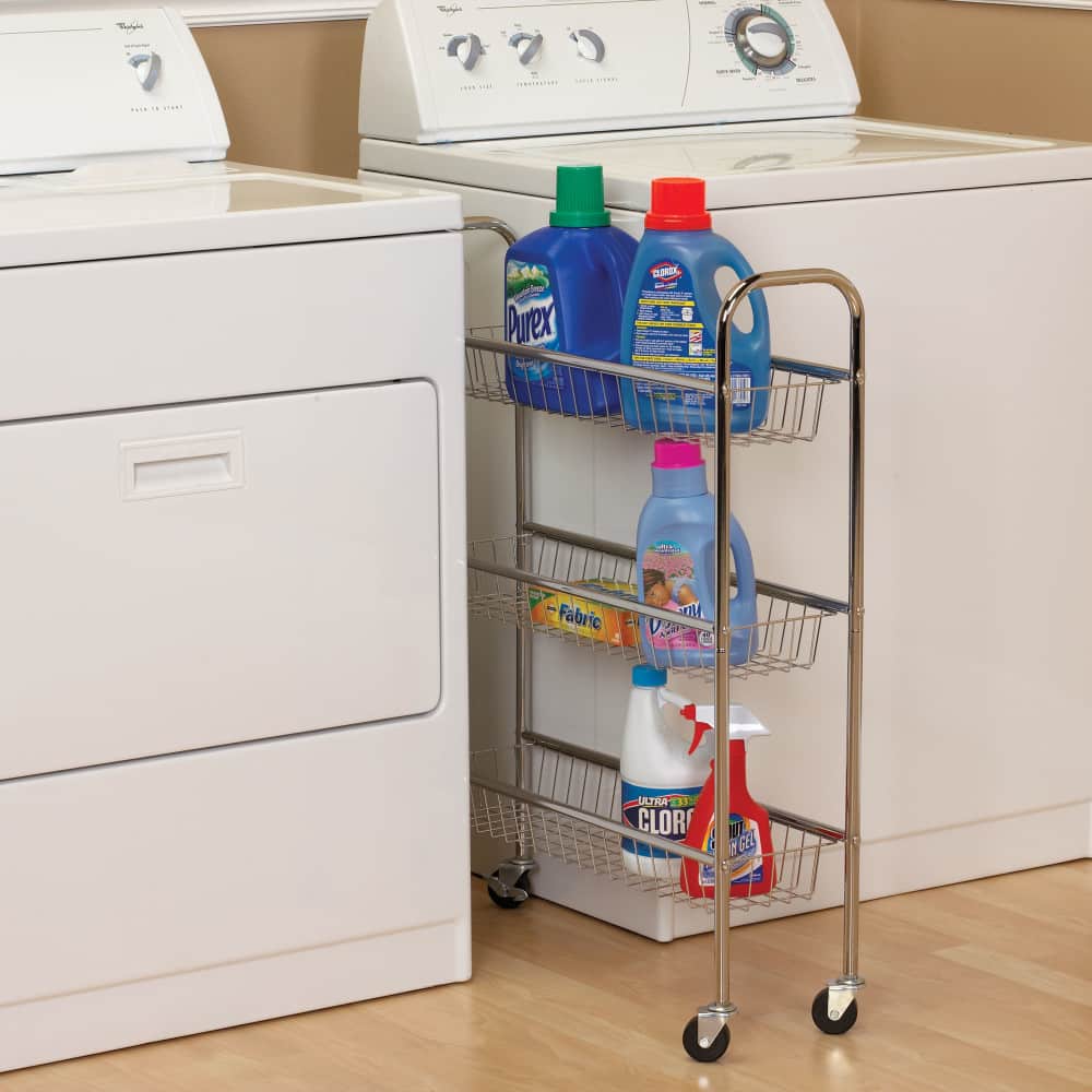 Household Essentials 33&#x22; Triple Tier Slim Storage Cart
