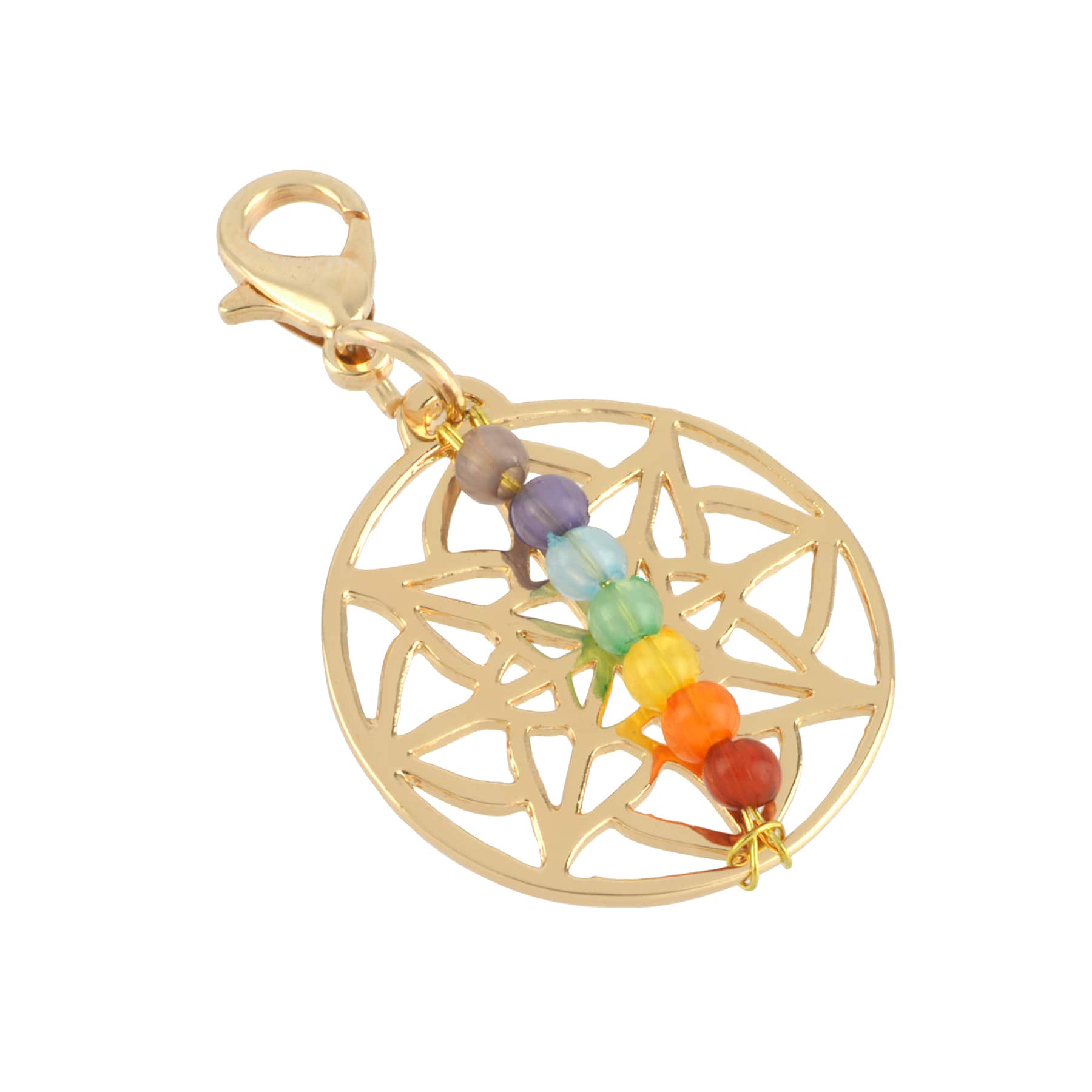 Gold Lotus Chakra Bead Charm by Bead Landing™