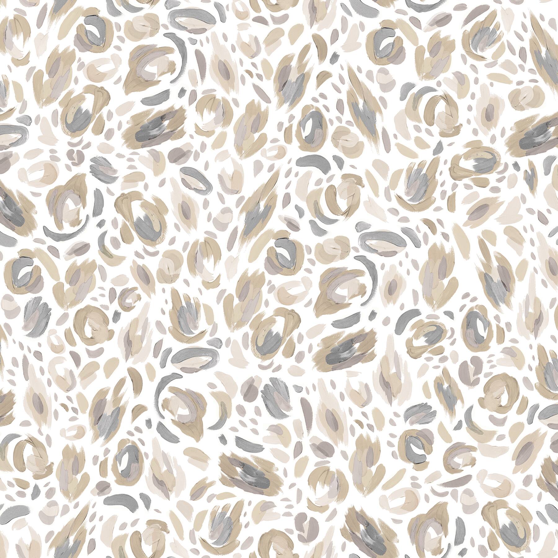 RoomMates Neutral Brushstroke Leopard Peel & Stick Wallpaper