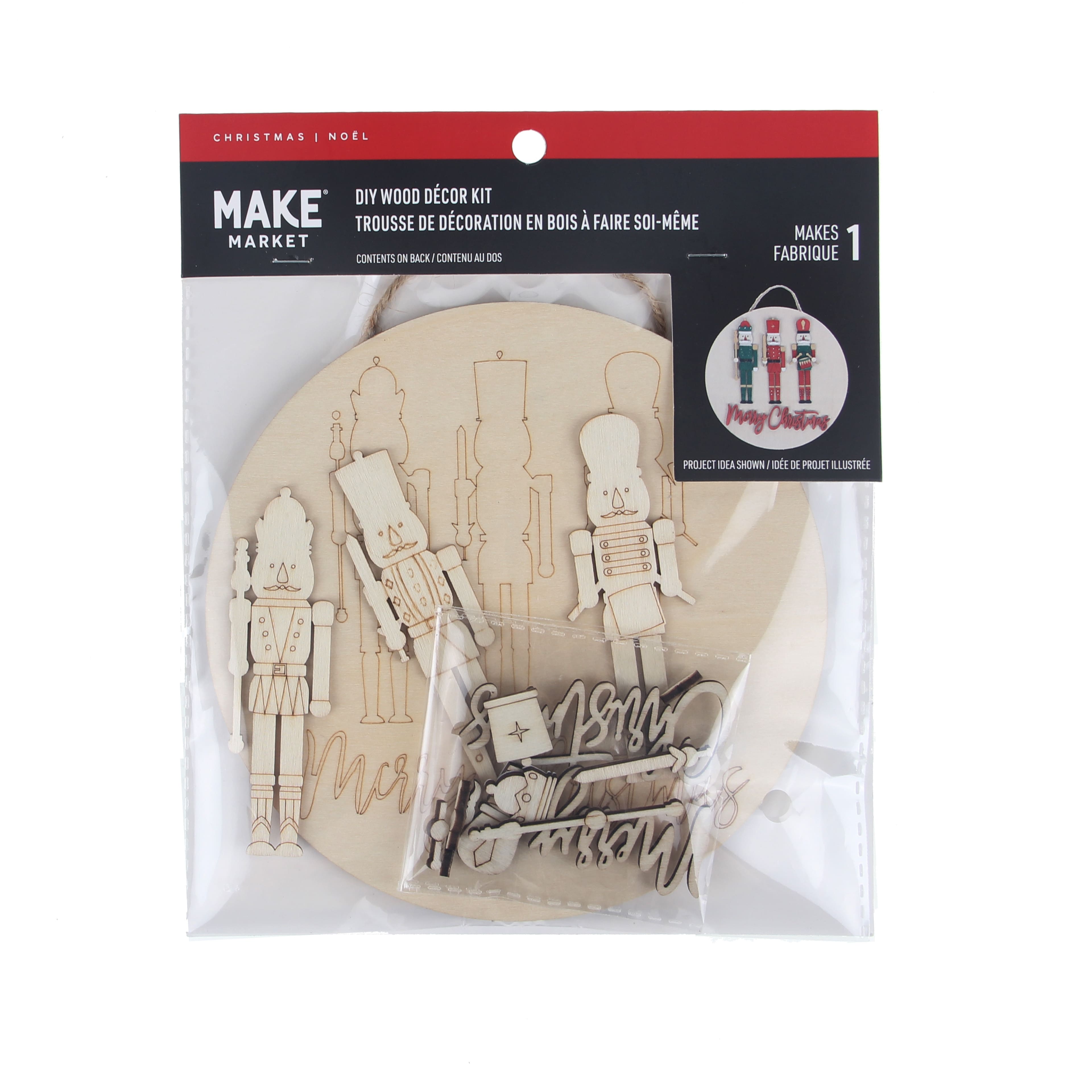 6&#x22; Nutcrackers Plaque DIY Wood D&#xE9;cor Kit by Make Market&#xAE;