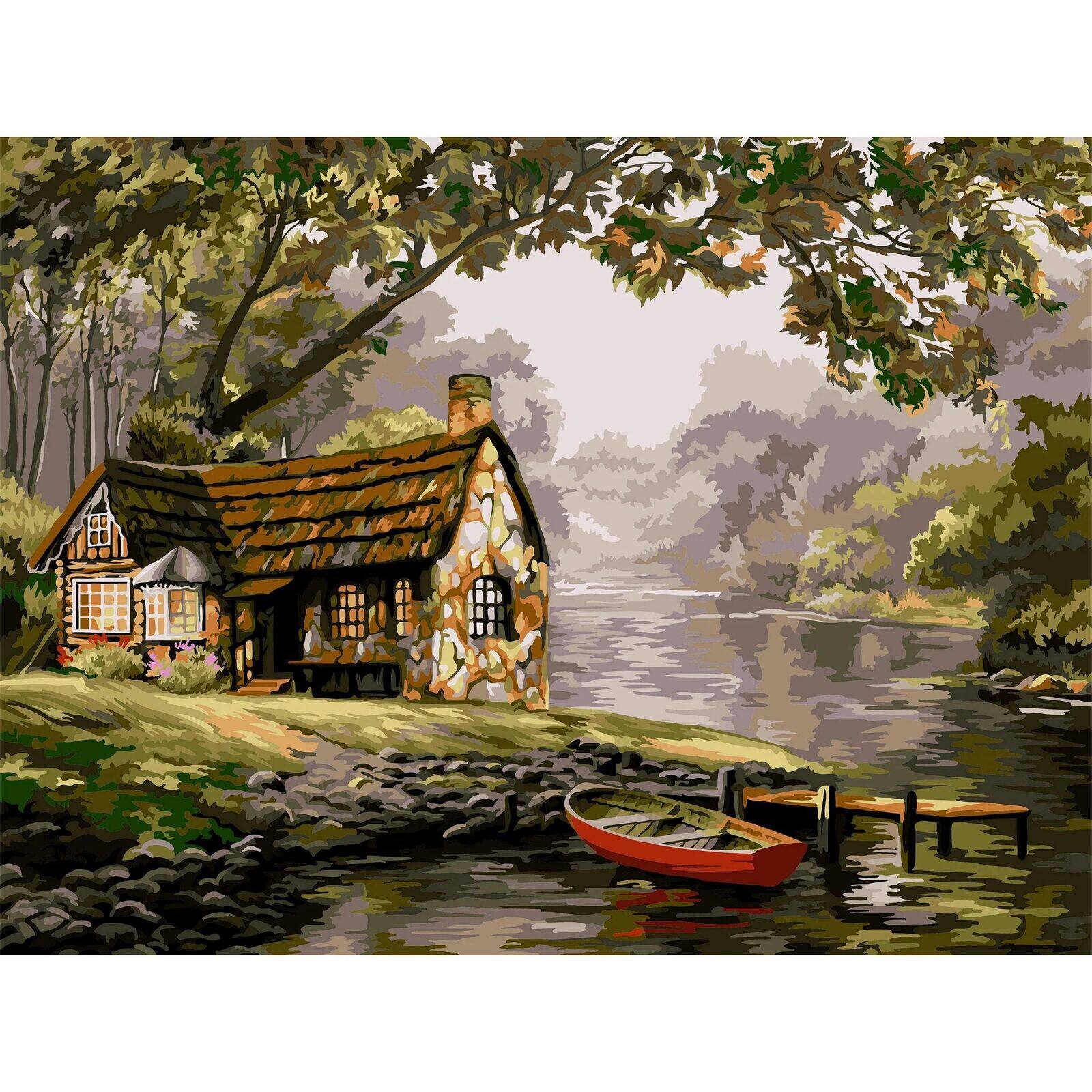 The Quiet Creek - Paint by Numbers Kit for Adults DIY Oil Painting Kit on  Canvas