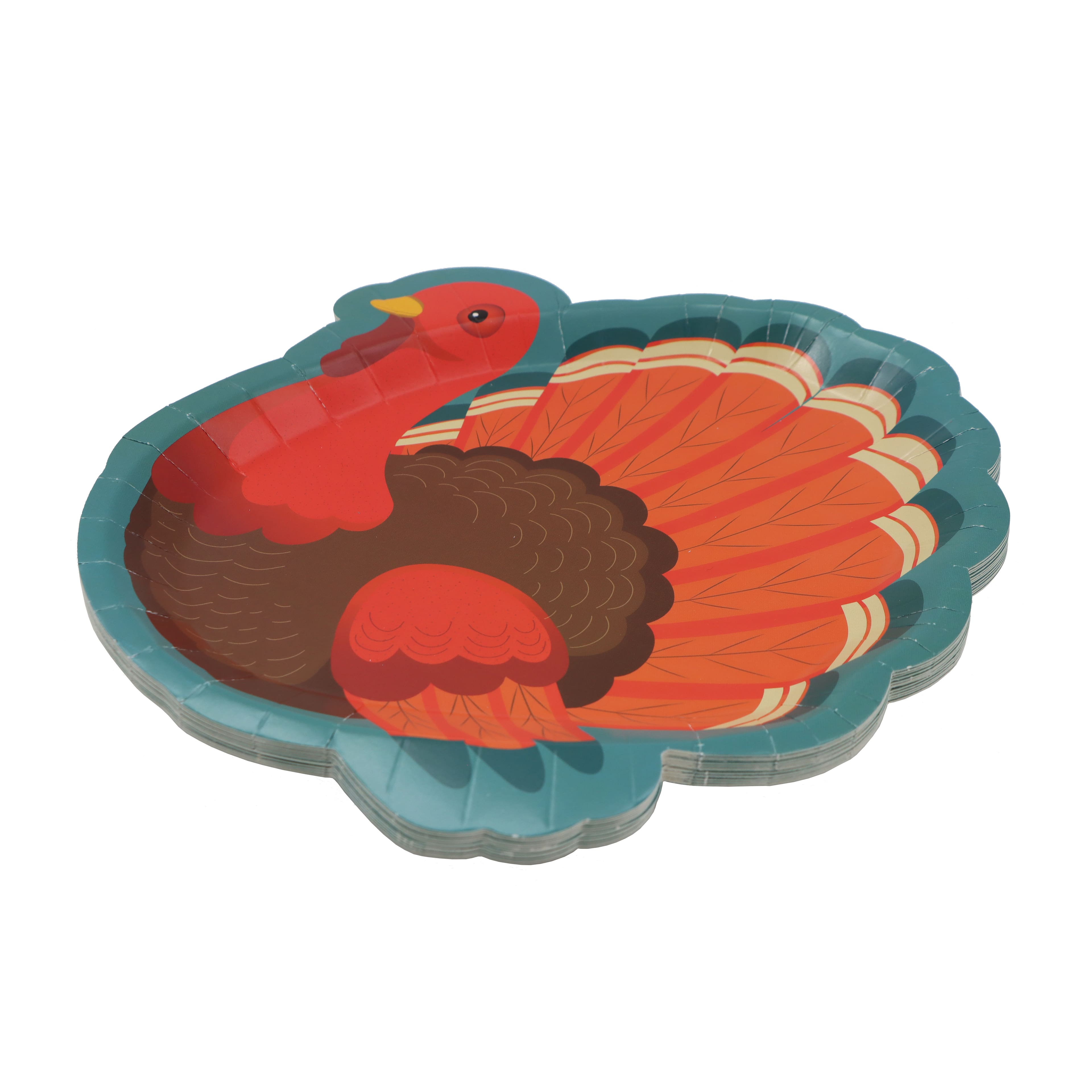 9&#x22; Thanksgiving Turkey Paper Plates, 12ct. by Celebrate It&#x2122;