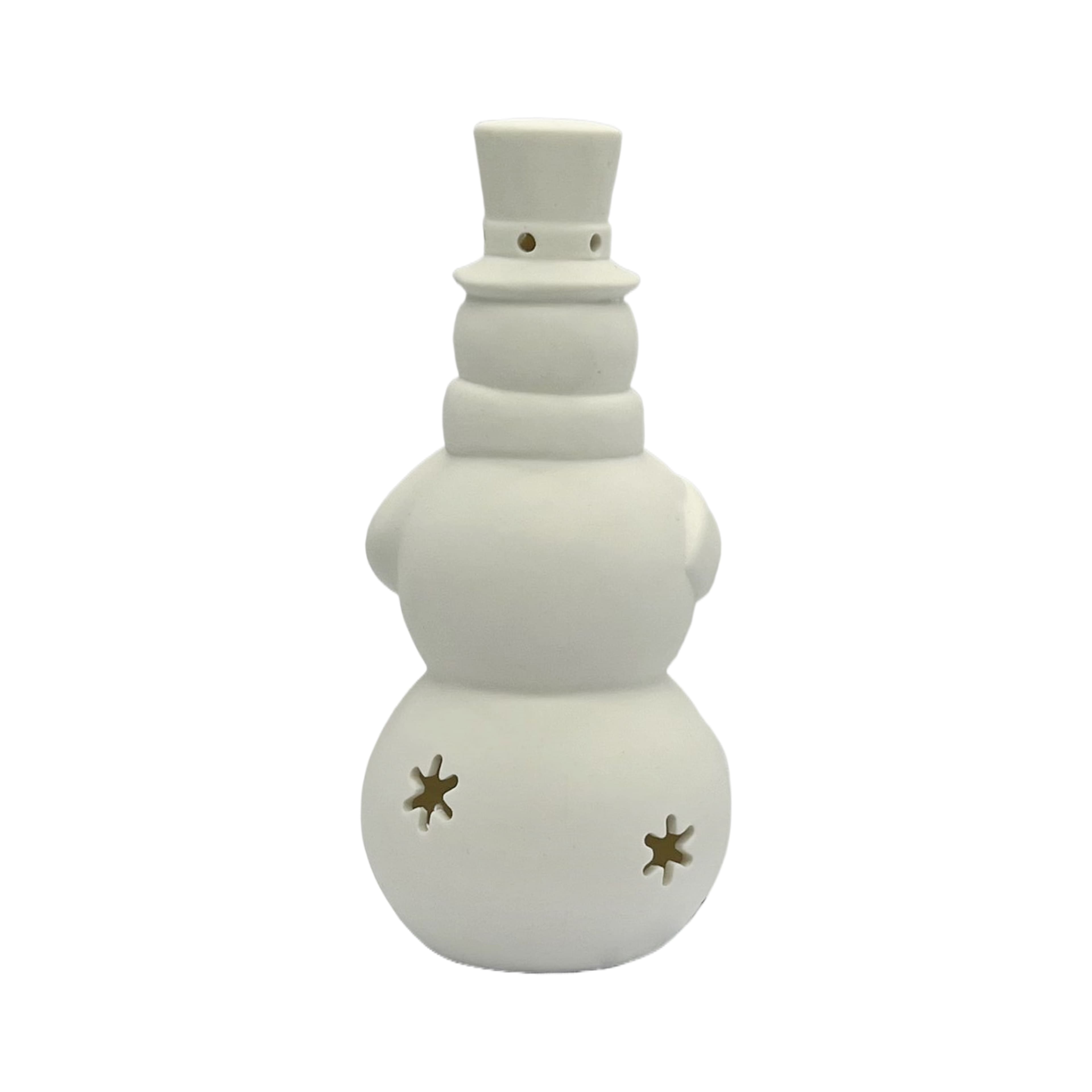 8&#x22; LED DIY Ceramic Snowman D&#xE9;cor by Make Market&#xAE;
