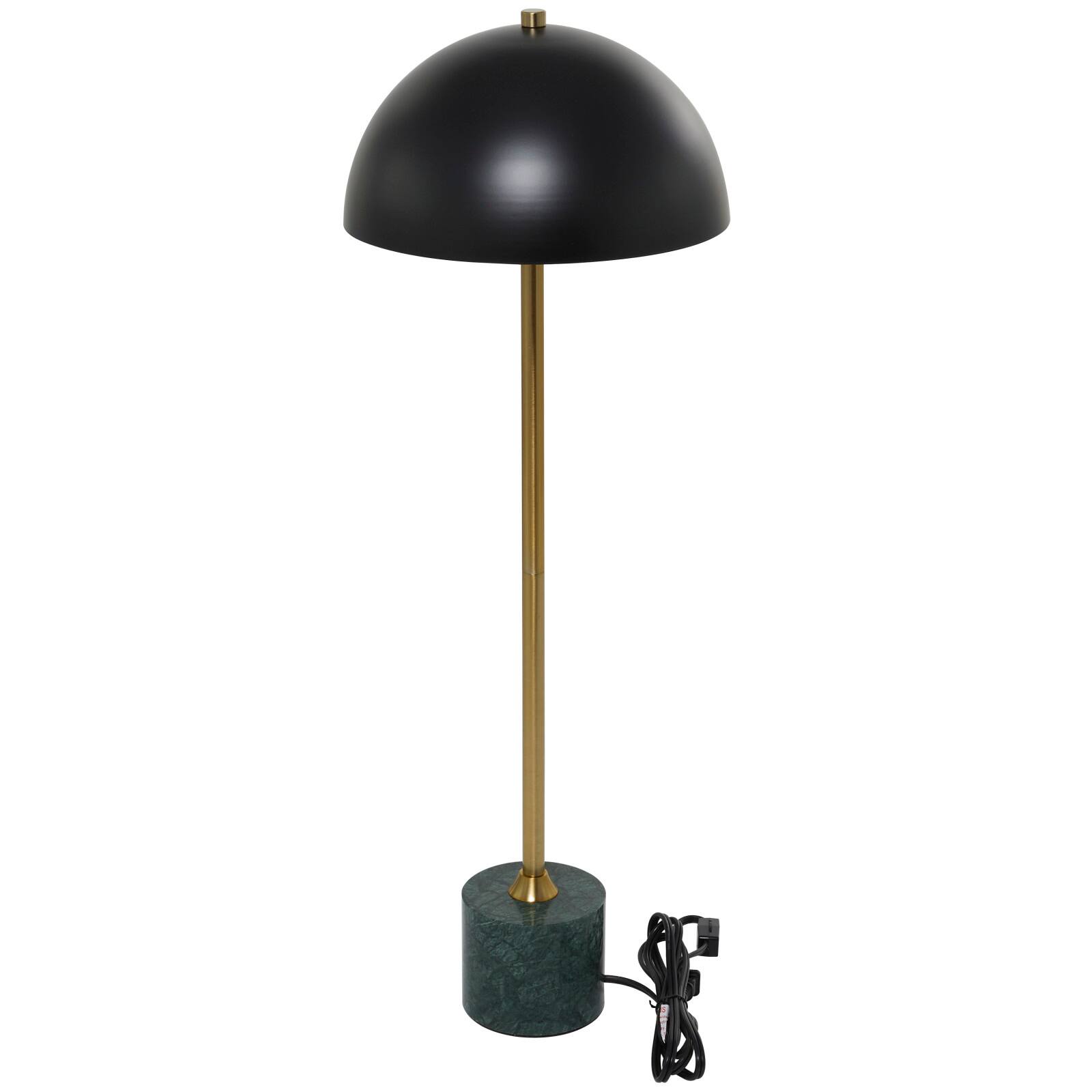 Black Metal Umbrella Style Desk Lamp with Marble Base 10&#x22; x 10&#x22; x 28&#x22;