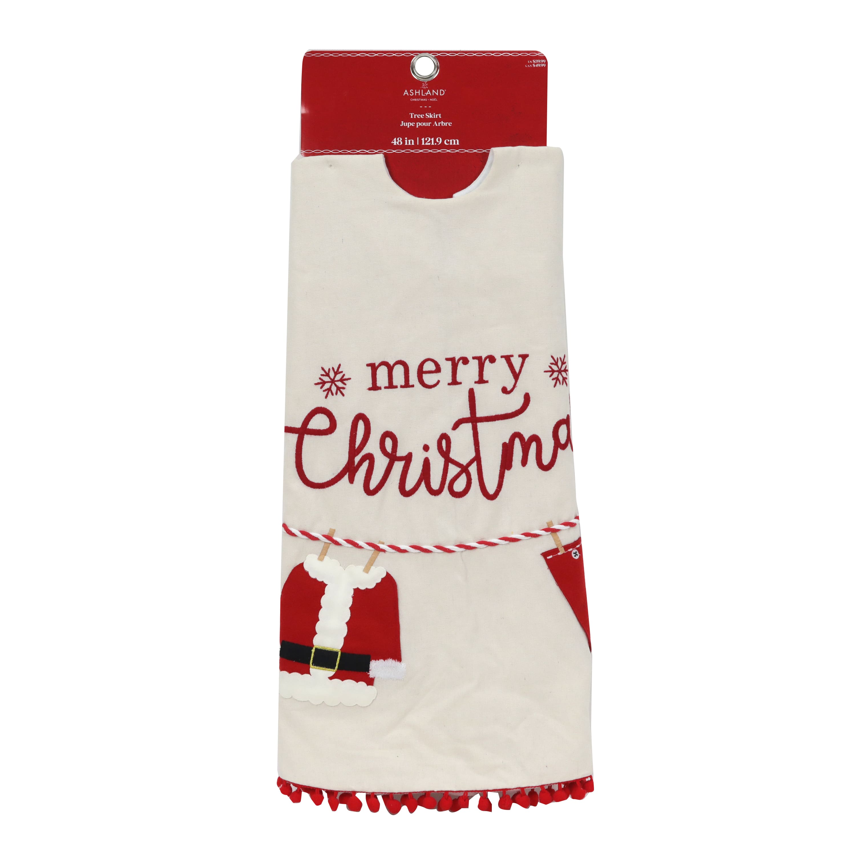 48&#x22; Merry Christmas Santa Suit Tree Skirt by Ashland&#xAE;