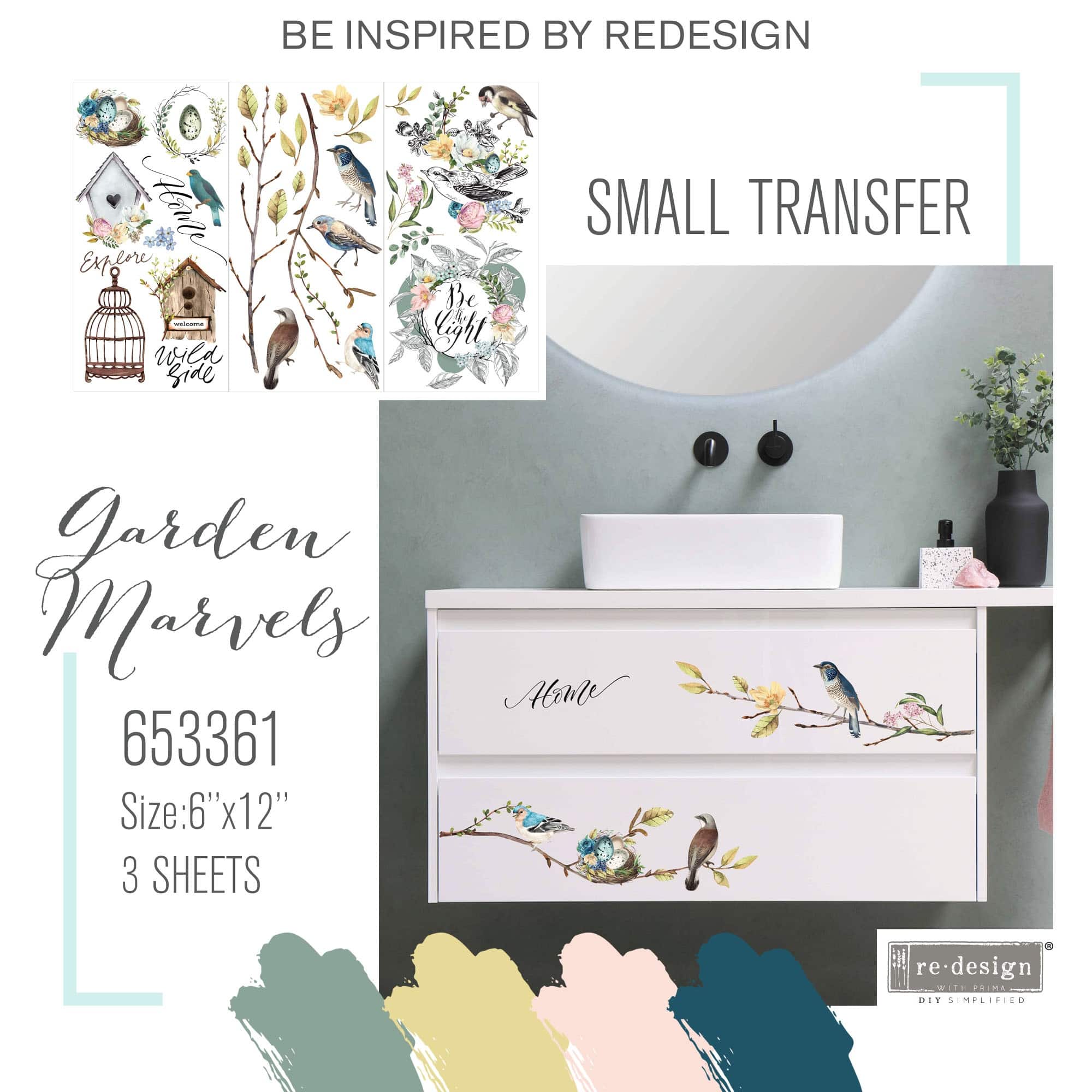 Prima® Re-Design® Garden Marvels Décor Transfers