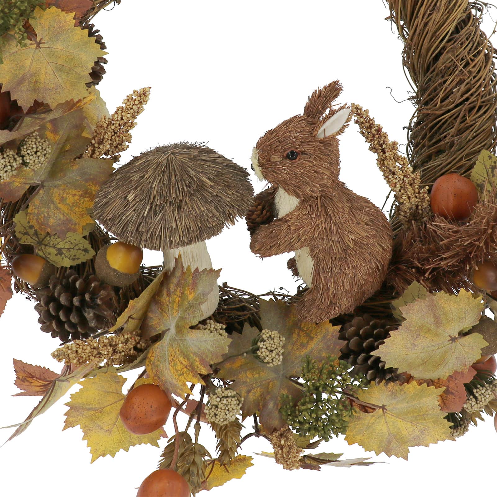 22&#x22; Designer Premium Floral Squirrel &#x26; Mushroom Wreath by Ashland&#xAE;