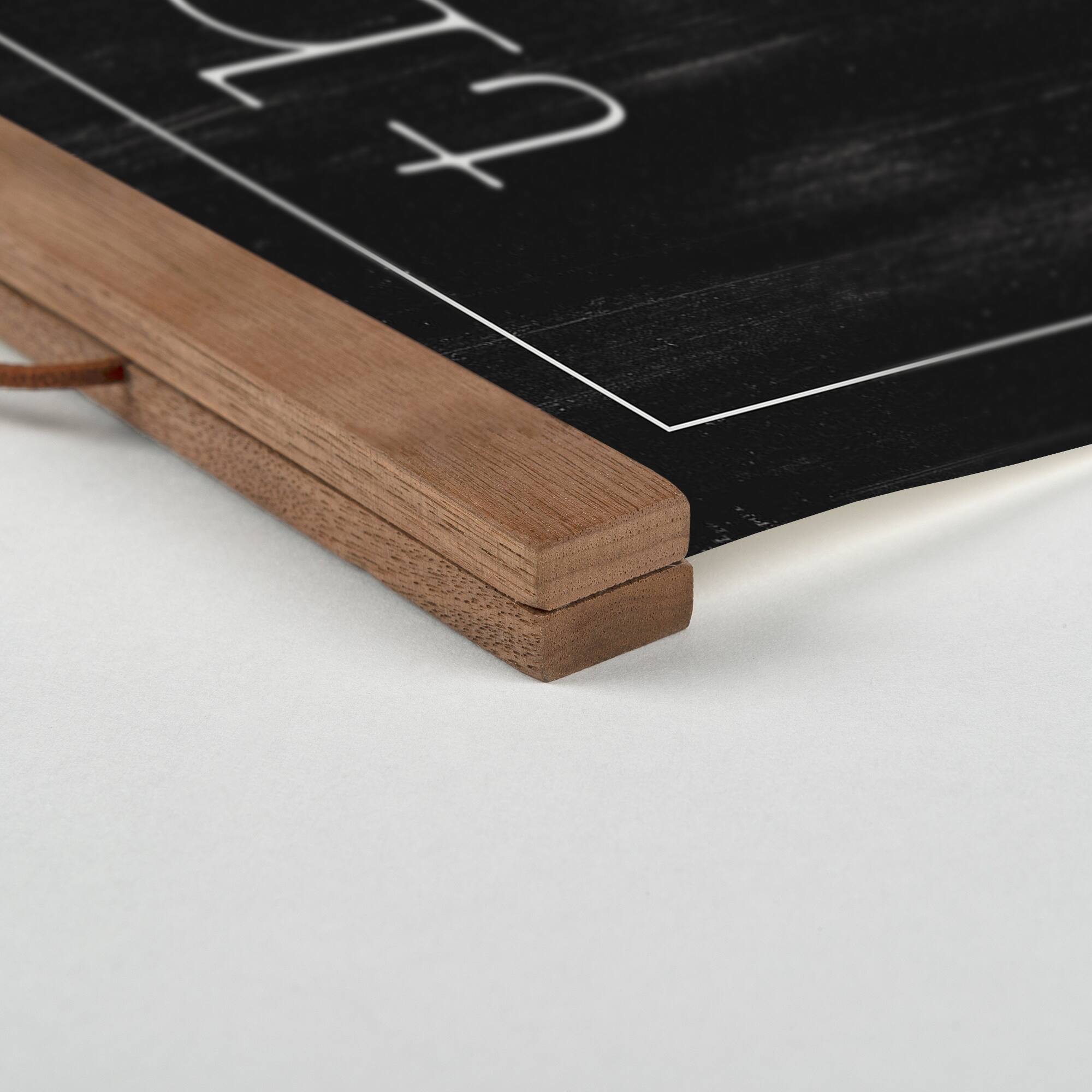 This is Where Love Lives Teak Hanging Canvas