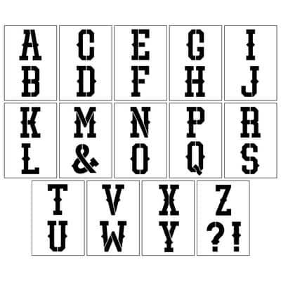 Jersey Font Letter Stencils (Number and Alphabet Lettering) – DIY Projects,  Patterns, Monograms, Designs, Templates