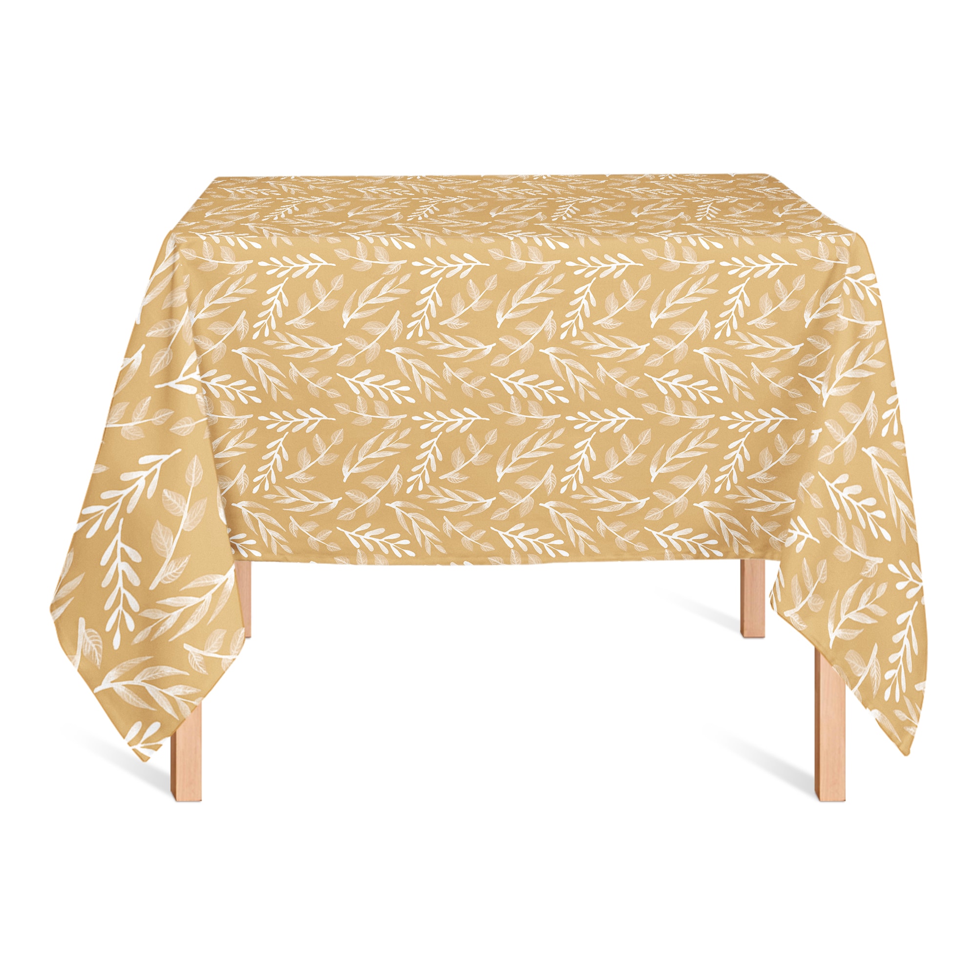 58&#x22; Watercolor Autumn Leaves Tablecloth