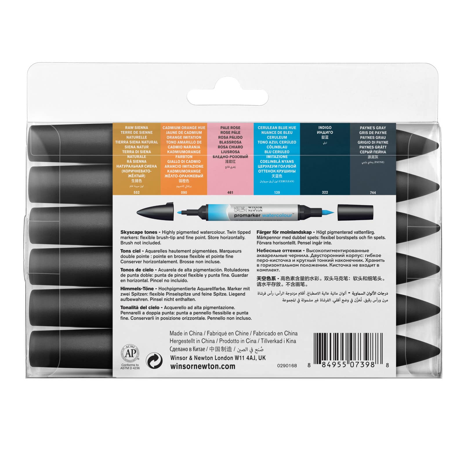 Winsor & Newton® ProMarker™ Sky Tones 6 Watercolor Marker Set