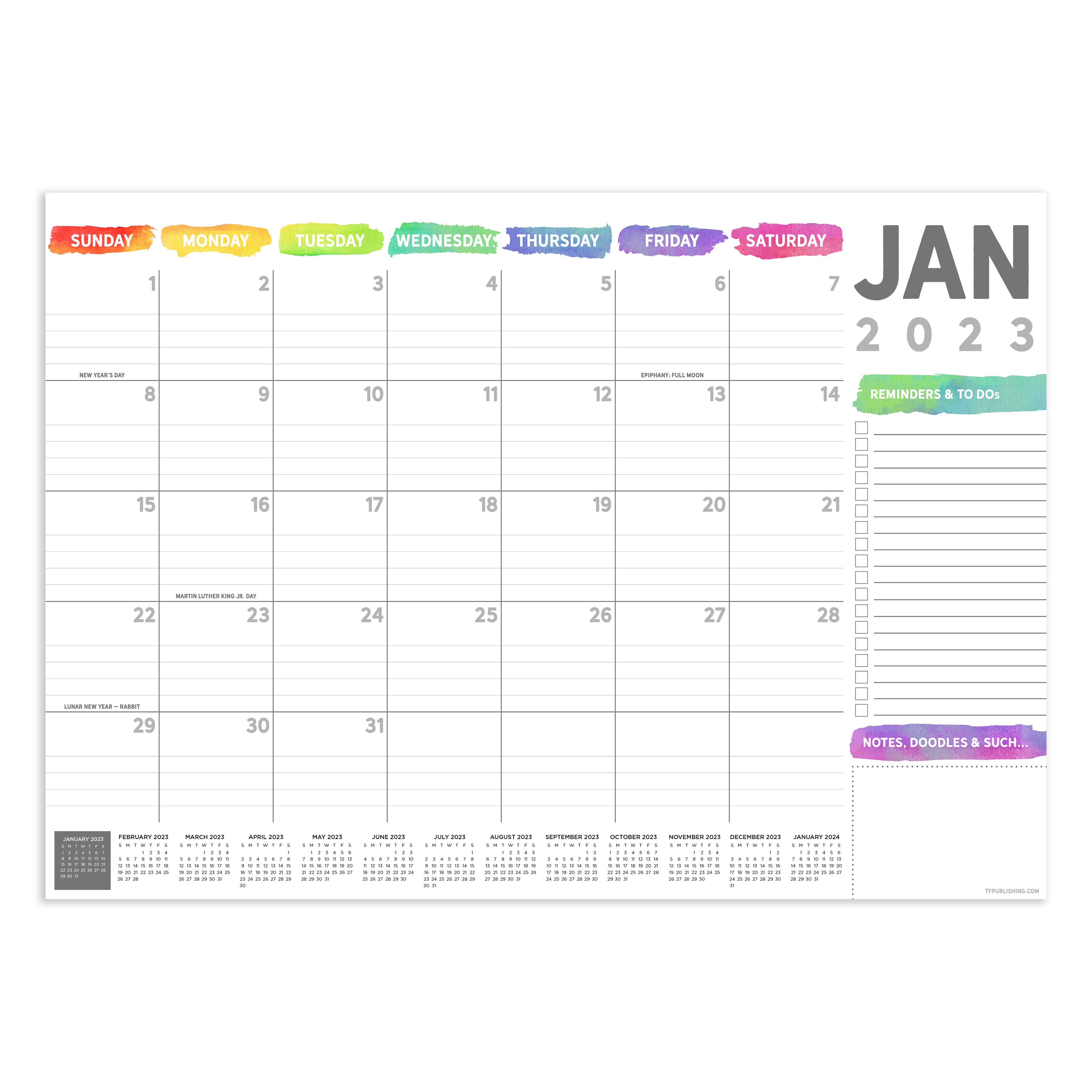 Large Desk Blotter Calendar
