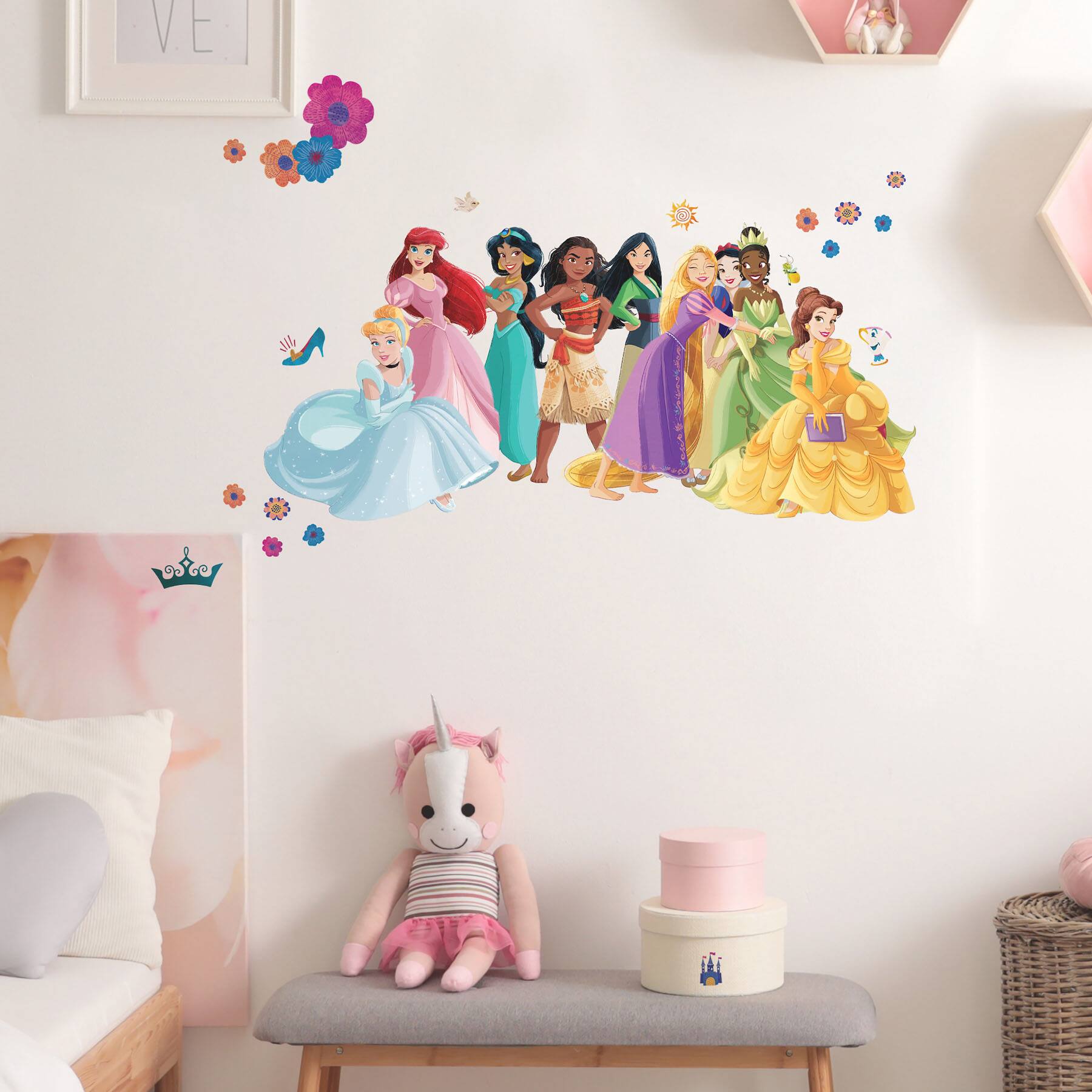 RoomMates Disney Princess Flowers & Friends Giant Peel & Stick Wall Decals