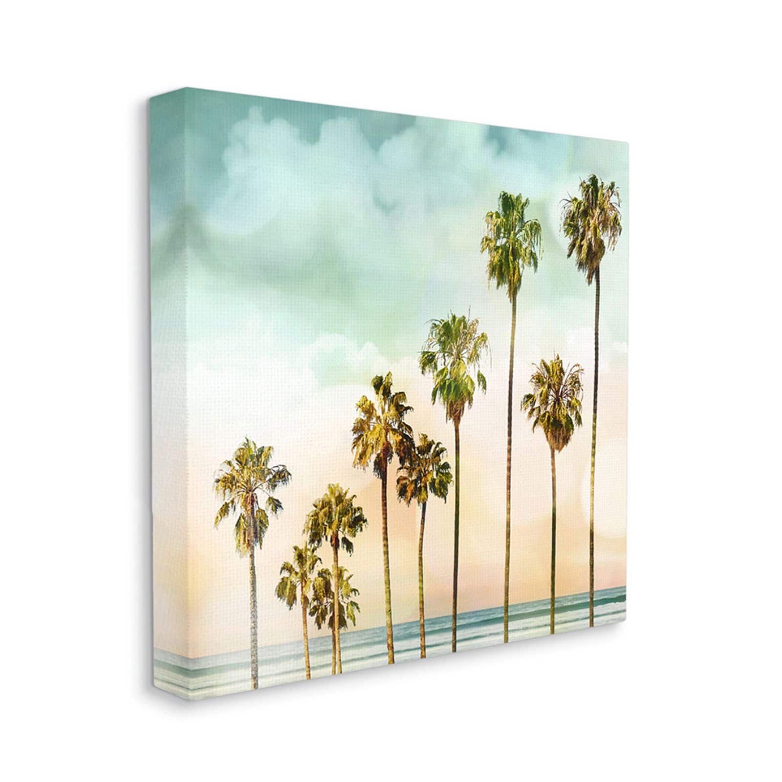 Stupell Industries Tropical Beach Palm Trees Canvas Wall Art
