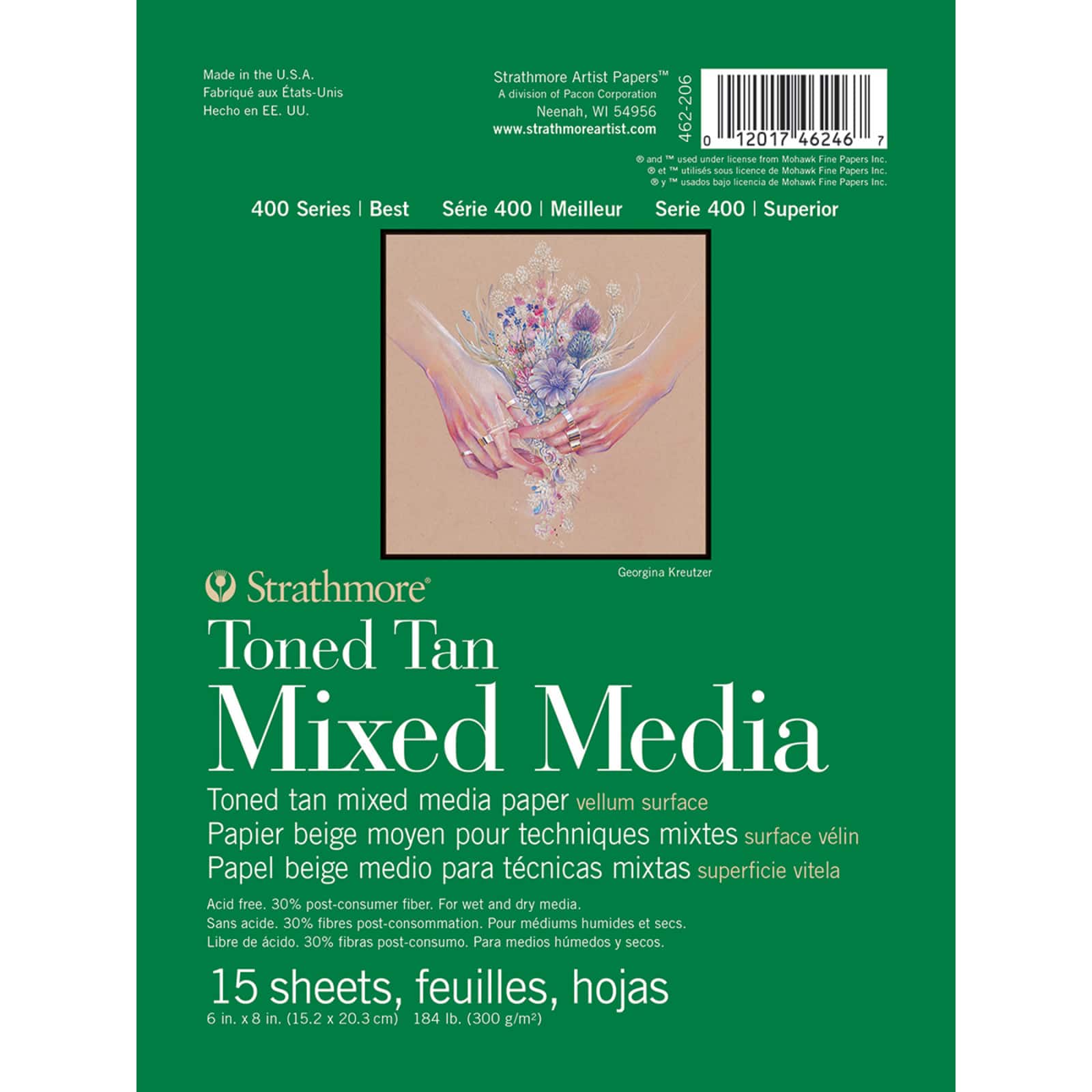 Strathmore® 400 Series Recycled Toned Tan Mixed Media Paper Pad
