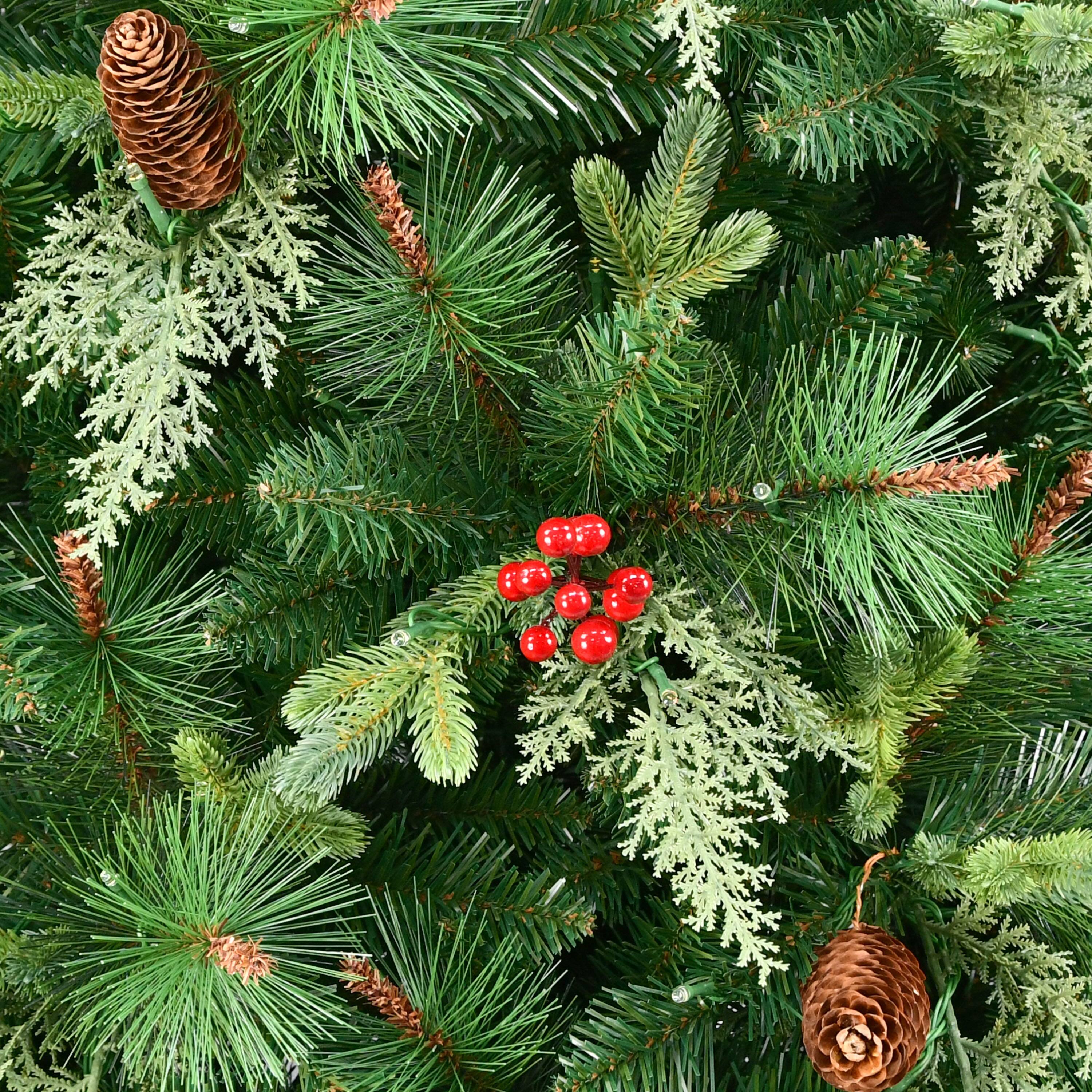 7.5ft. Pre-Lit Albany Spruce Artificial Christmas Tree, Dual-Color LED Lights