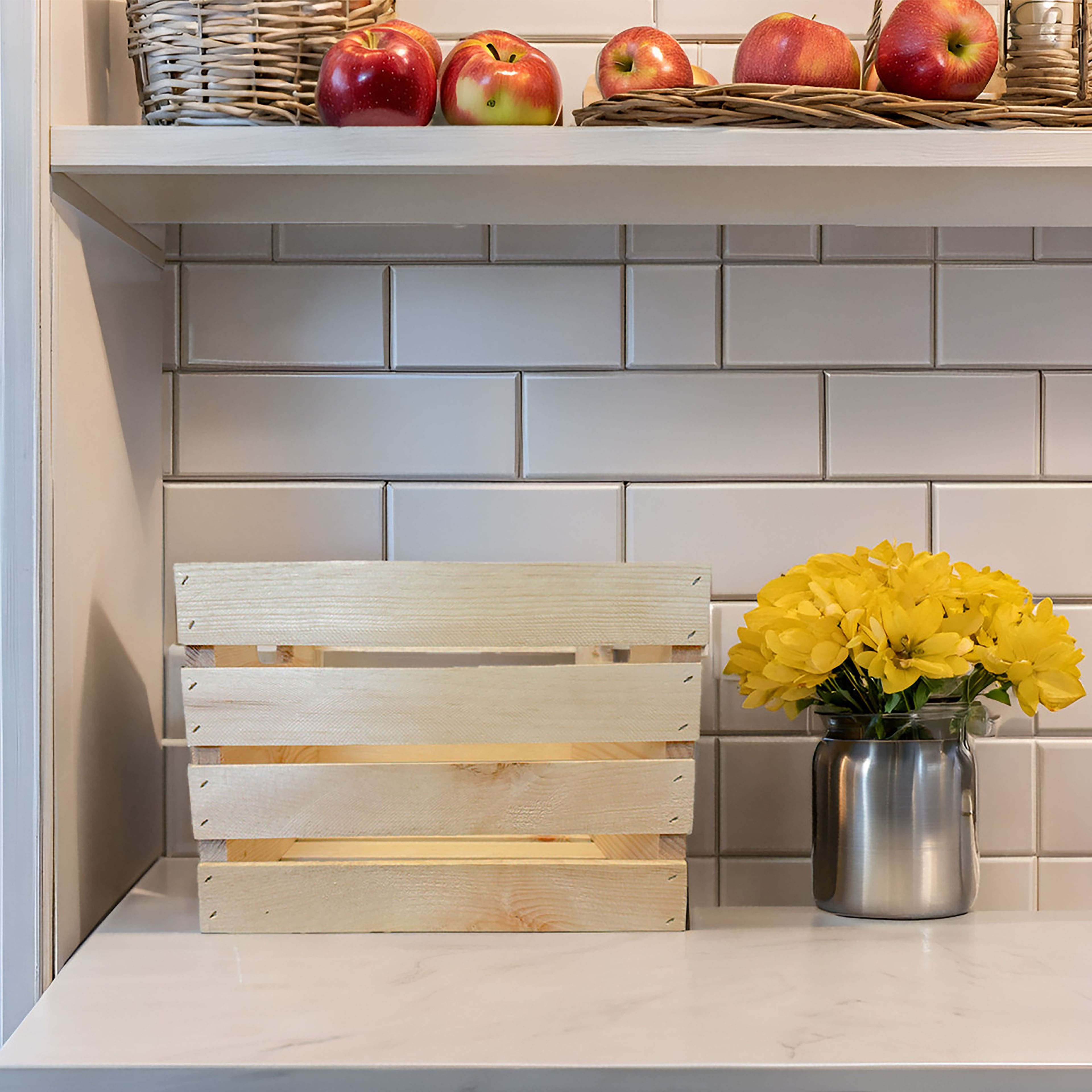 6 Pack: 9.25" x 12.5" x 12.5" Pinewood Crate by Make Market®