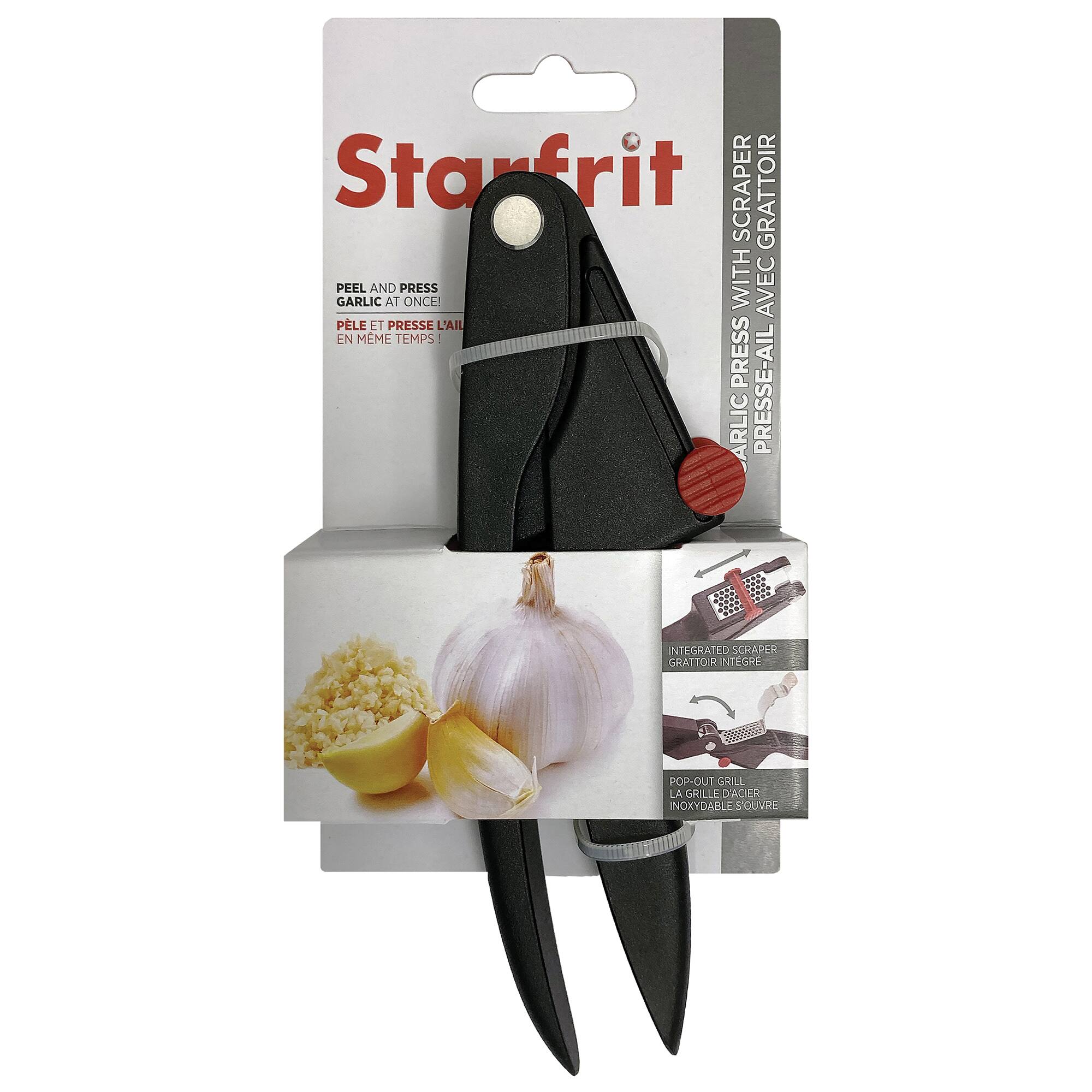 Starfrit Garlic Press with Scraper & Removable Metal Grill