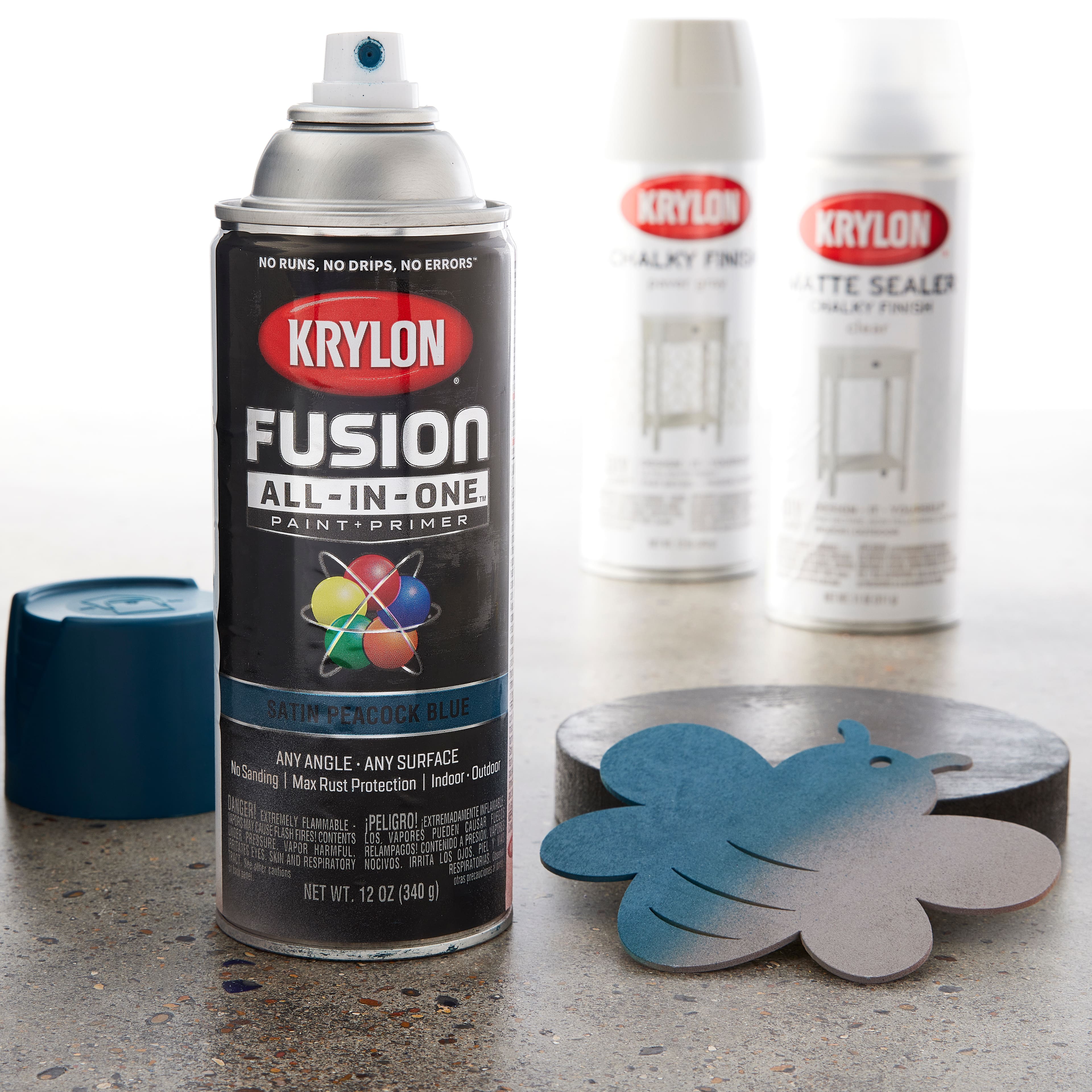 Krylon&#xAE; Fusion All-In-One&#x2122; Satin Paint &#x26; Primer, Satin Peacock Blue