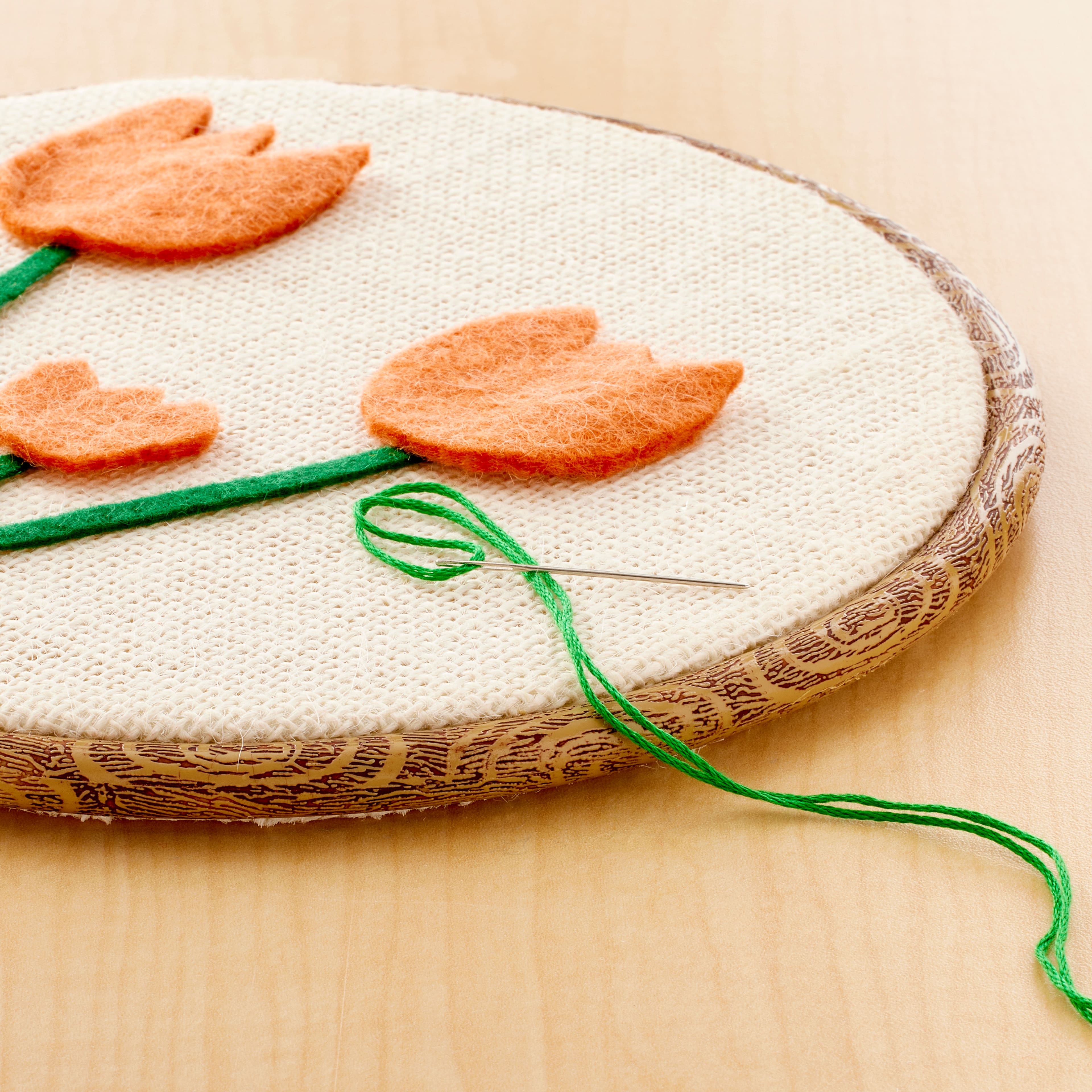 12 Pack: Anchor® 8" Faux Wood Round Embroidery Hoop & Frame