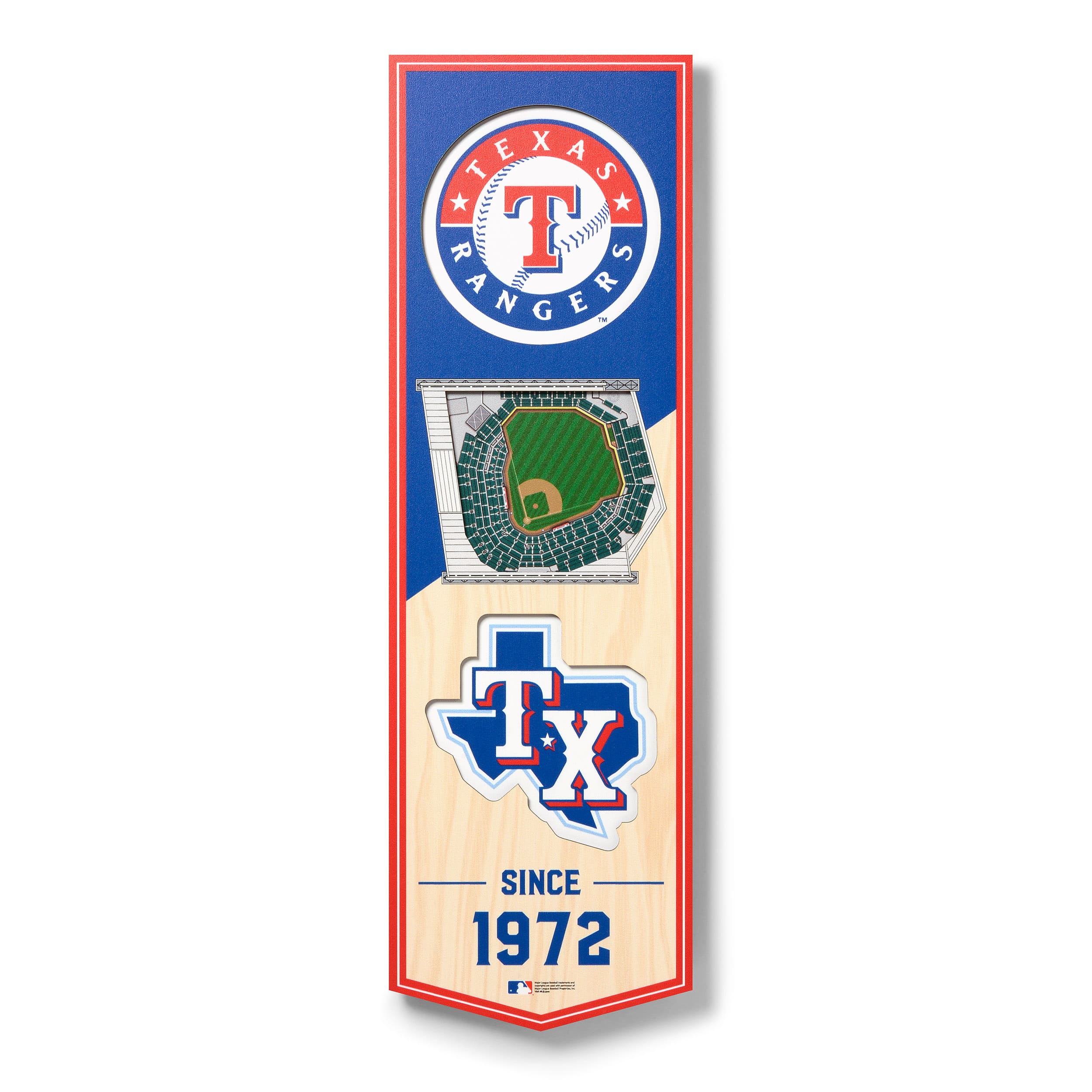MLB 6" x 19" 3D StadiumView Banner