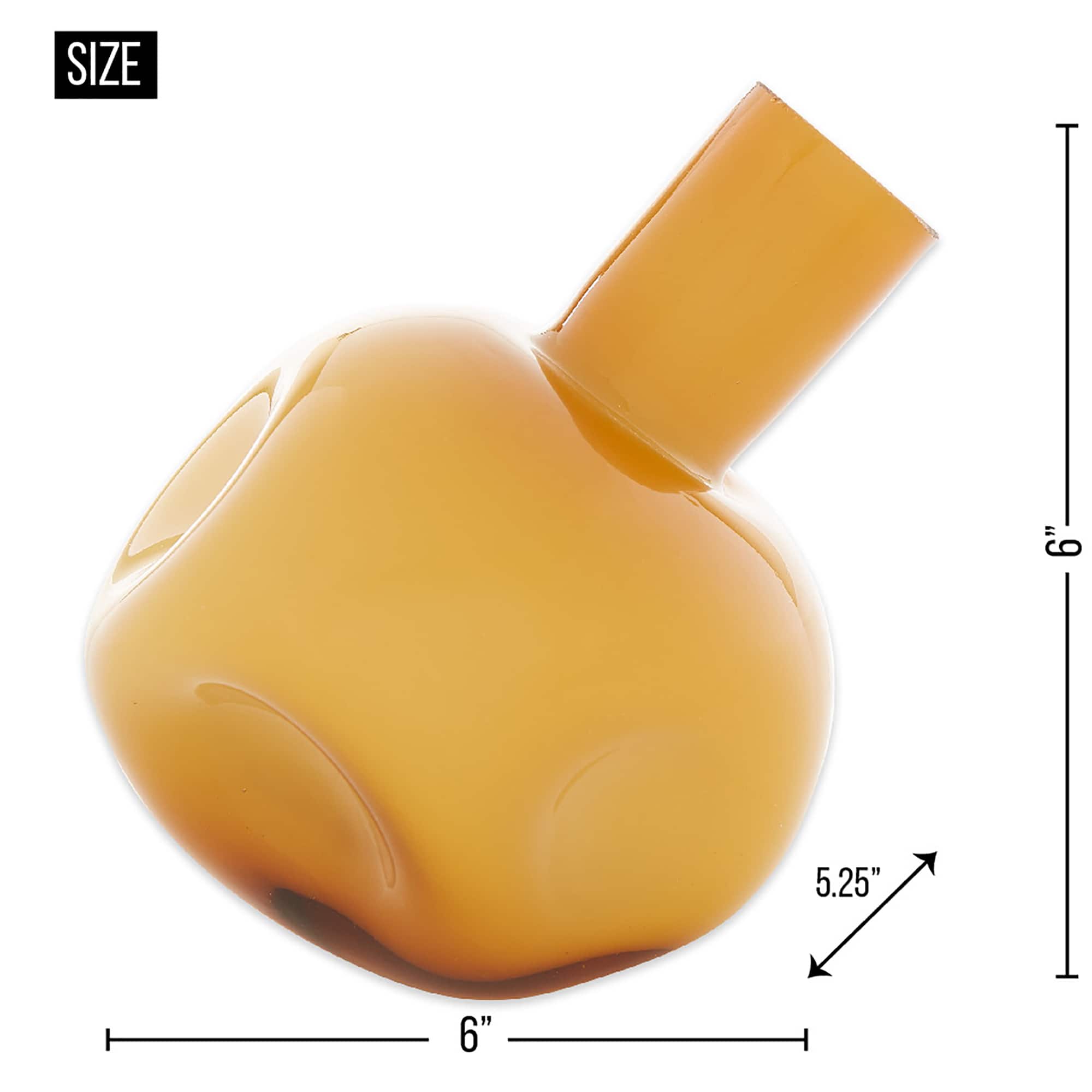 6" Yellow Abstract Vase