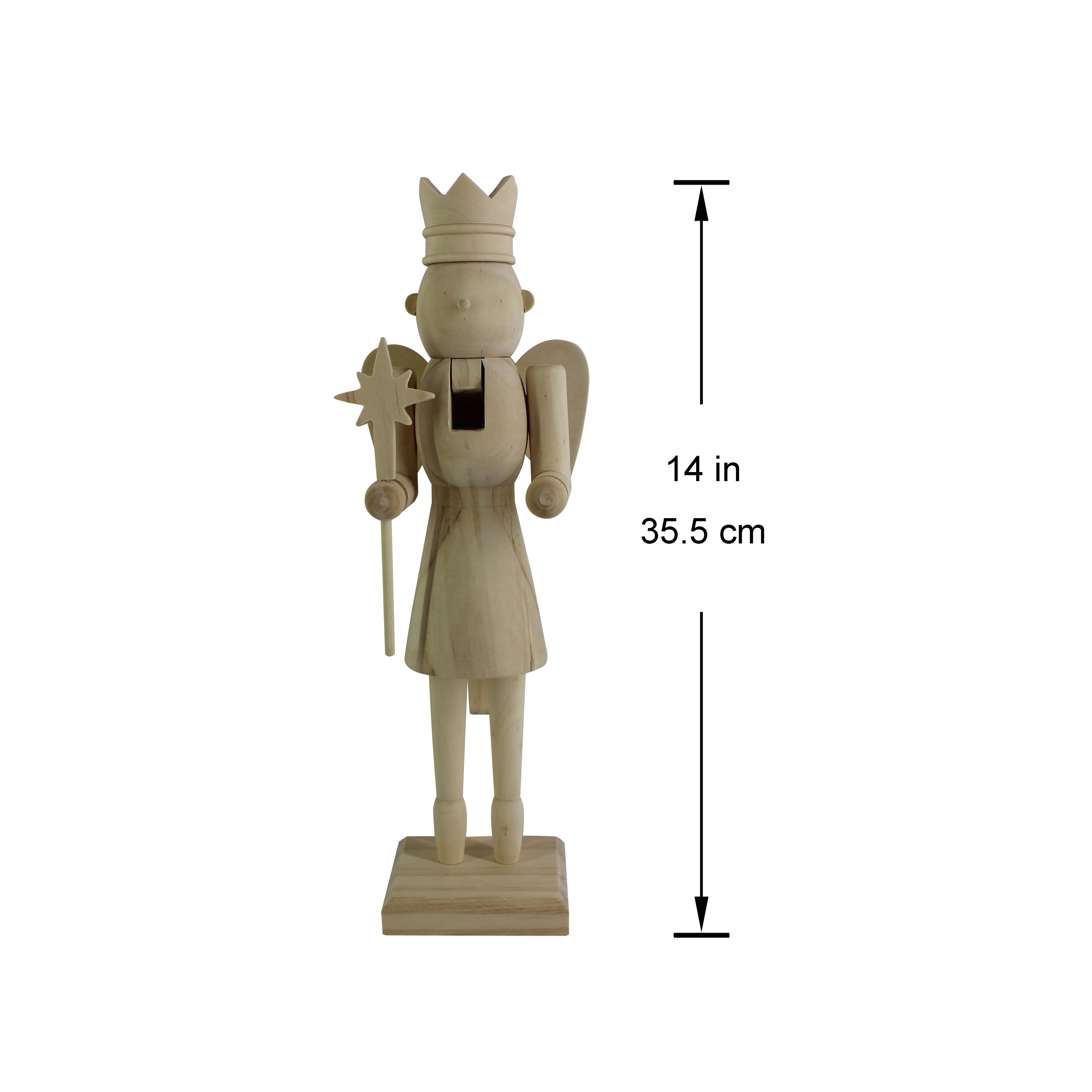 14&#x22; Angel DIY Pinewood Nutcracker by Make Market&#xAE;