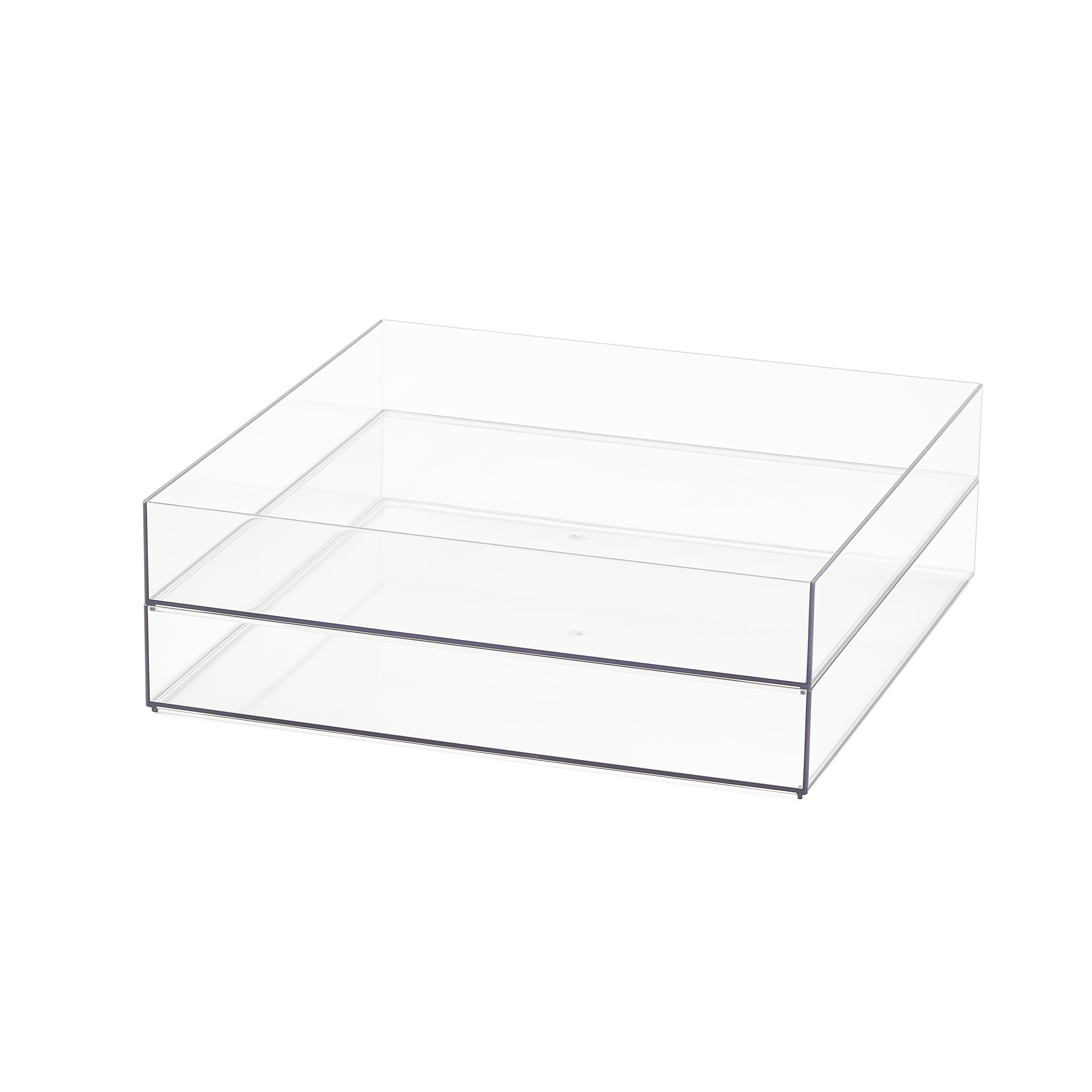 8 Pack: 12&#x22; x 12&#x22; Clear Stackable Storage Tray by Simply Tidy&#x2122;