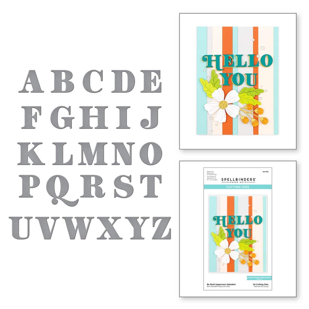 Spellbinders® Be Bold Uppercase Alphabet Etched Dies