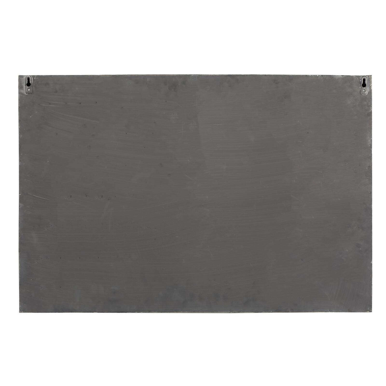 36&#x22; Gray Metal Industrial Memo Board Metal Wall Decor