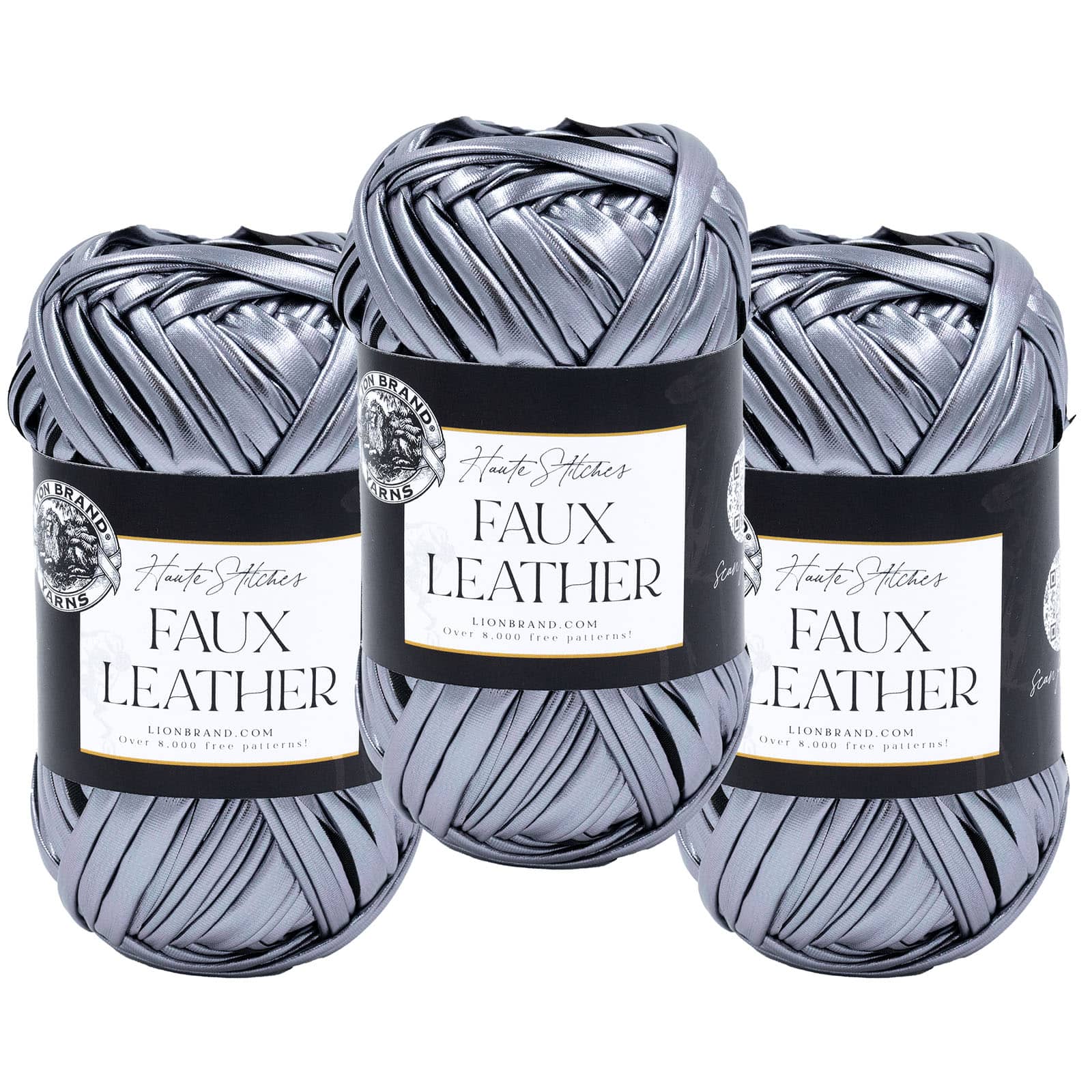3 Pack Lion Brand® Haute Stitches Faux Leather Yarn