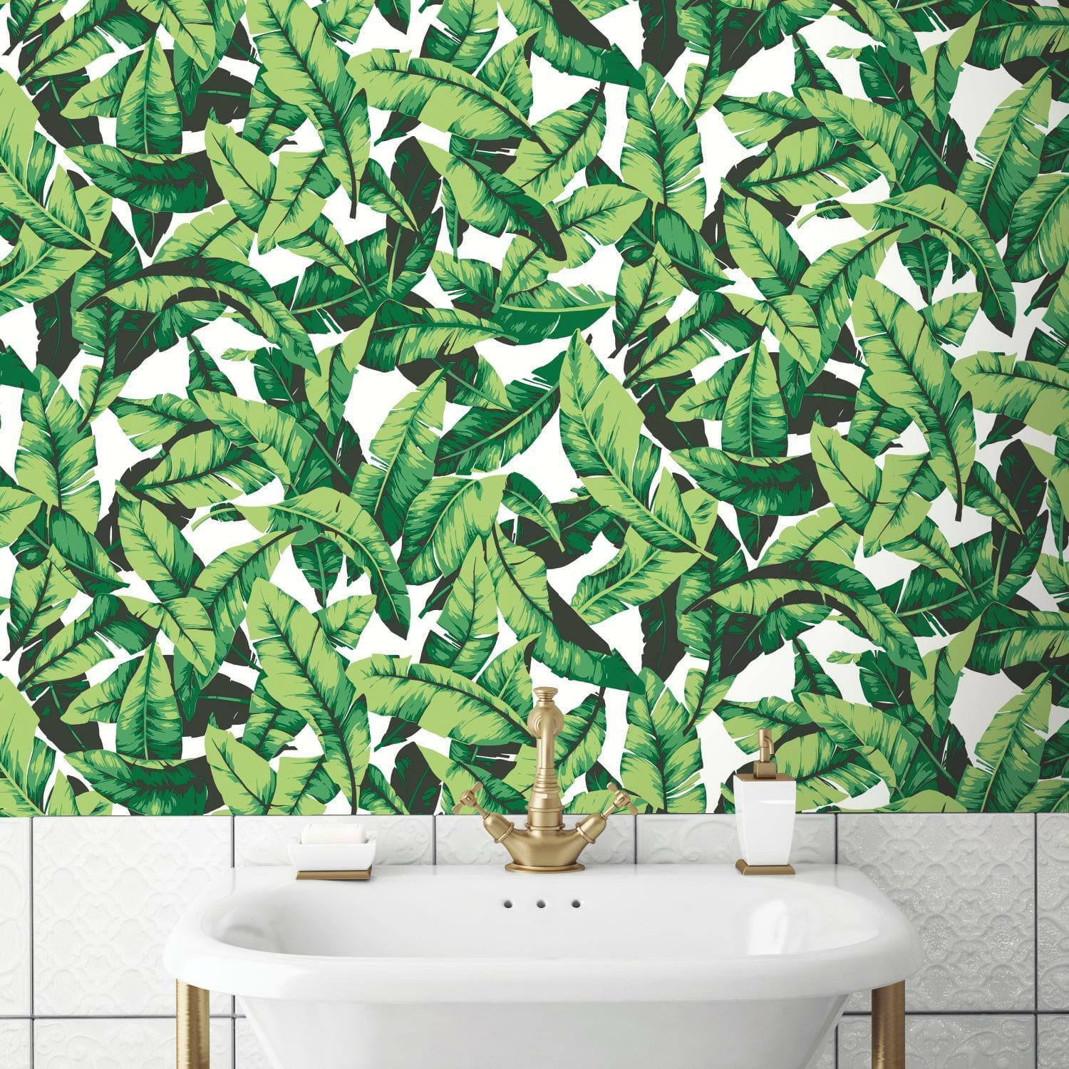 RoomMates Palm Leaf Peel &#x26; Stick Wallpaper