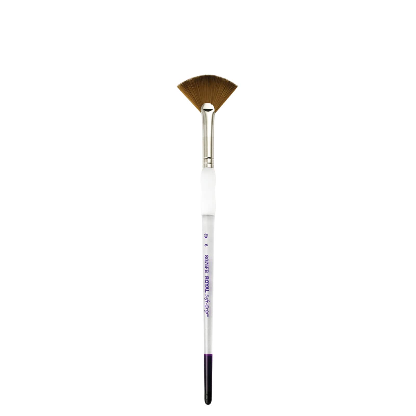 ROYAL SOFT GRIP SYNTHETIC SABLE FAN BRUSH - SIZE 6 - SG75FB