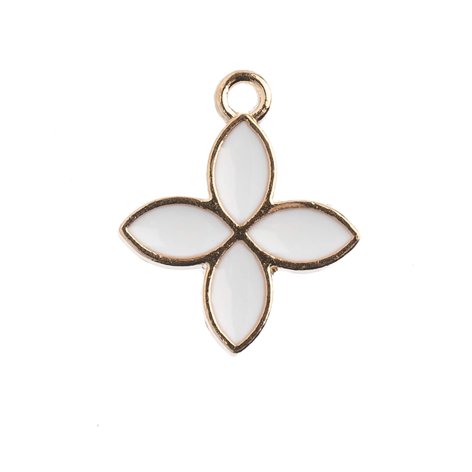 John Bead Sweet & Petite Four Petals Charms, 10ct.