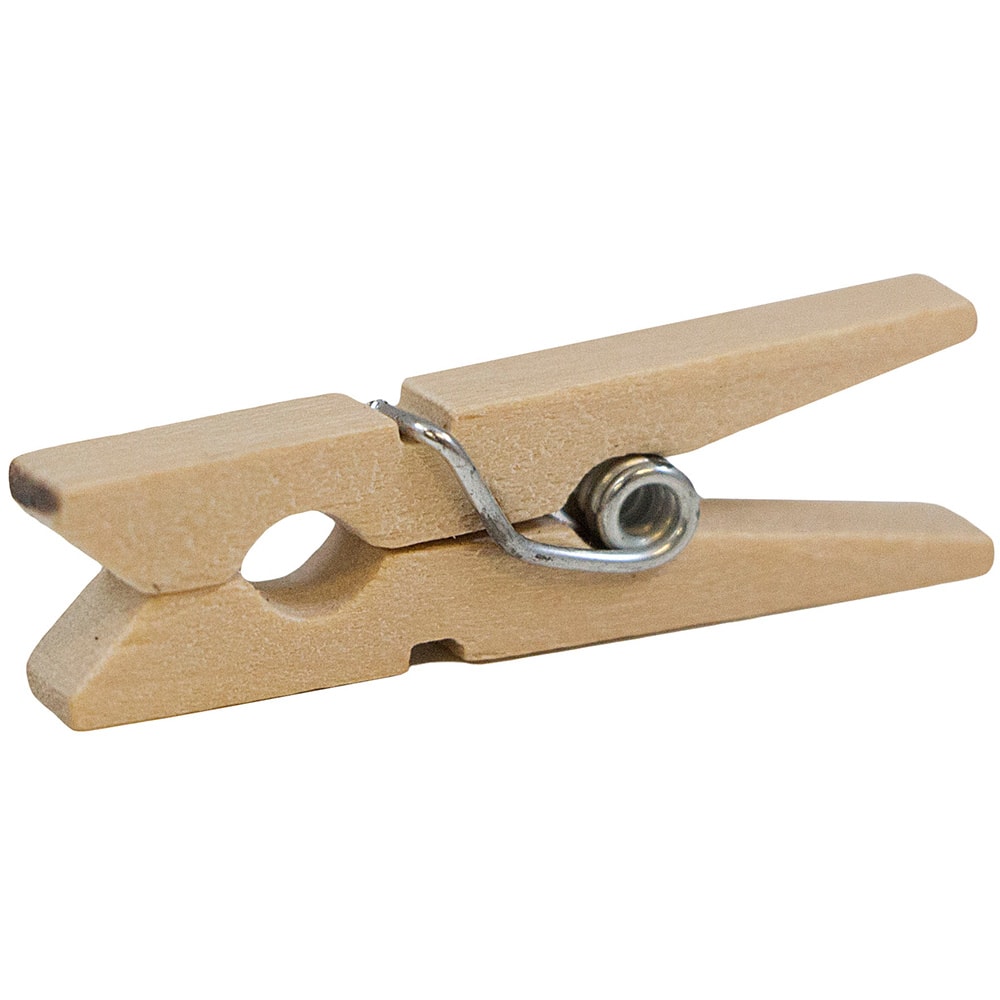 JAM Paper 1.125&#x22; Wood Clip Clothespins, 100ct.