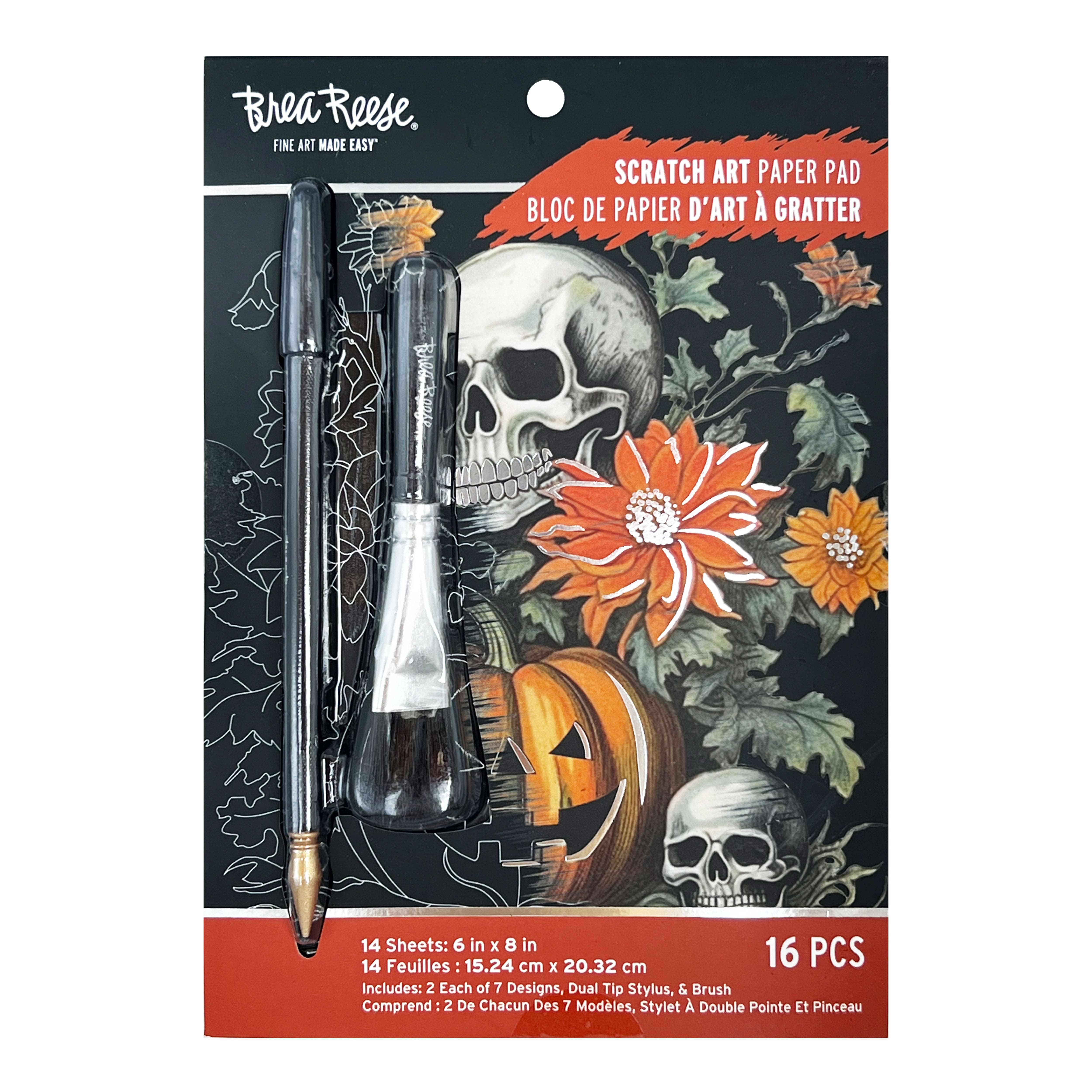 Brea Reese&#x2122; 6&#x22; x 8&#x22; Spooky Season Scratch Art Paper Pad
