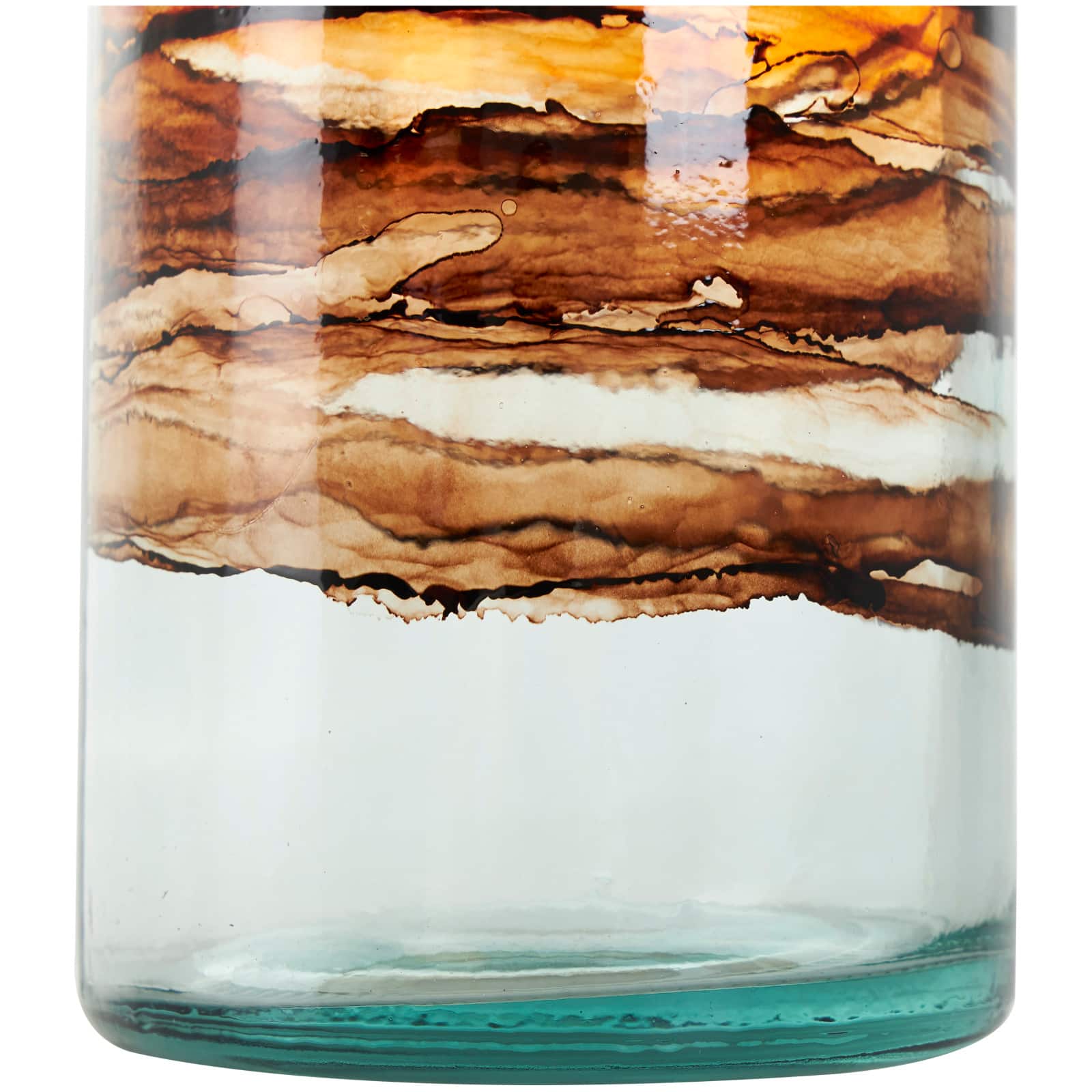 22&#x22; Multicolor Swirl Glass Cylinder Vase