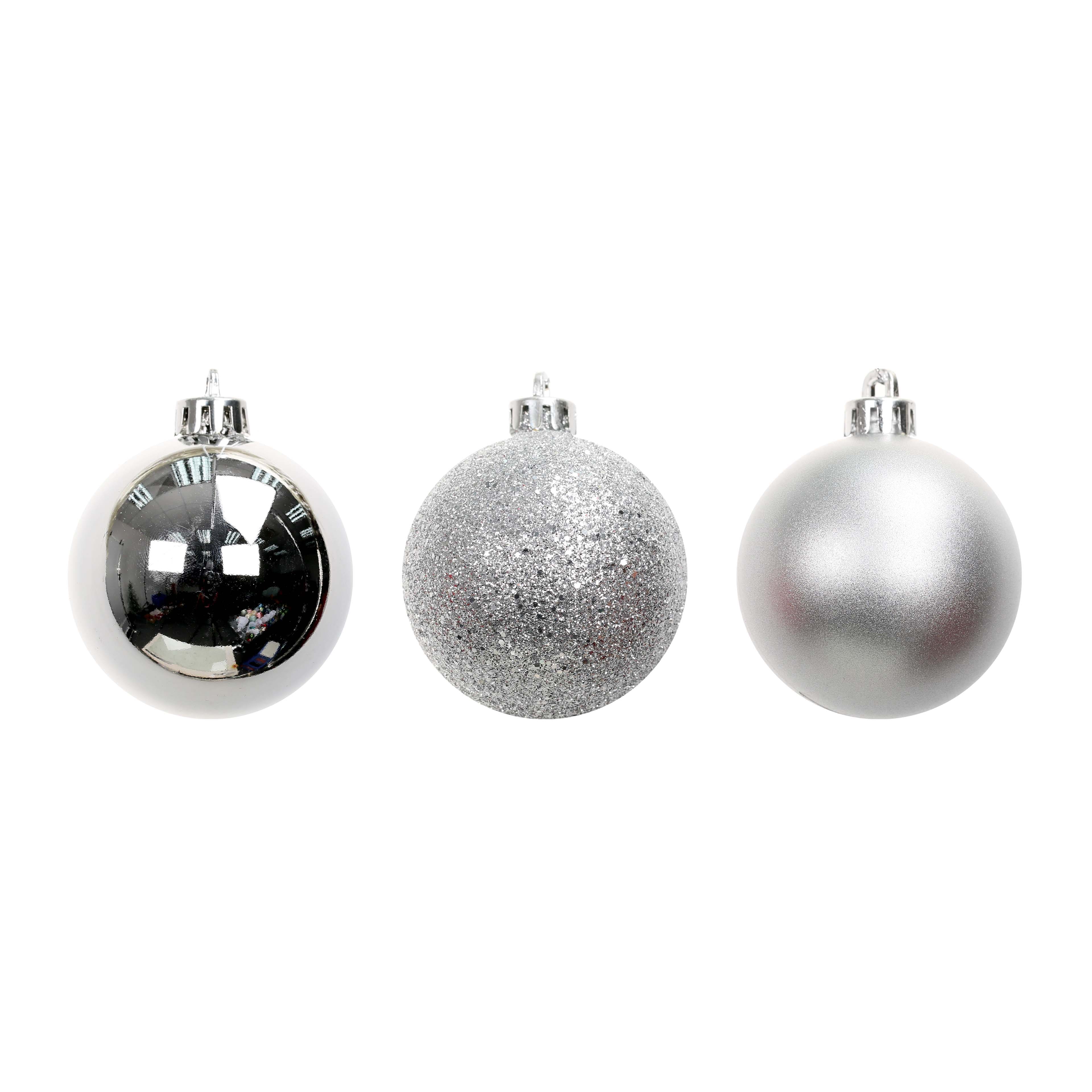 Assorted 50 Pack 2&#x22; Metallic Shatterproof Ball Christmas Ornaments by Ashland&#xAE;