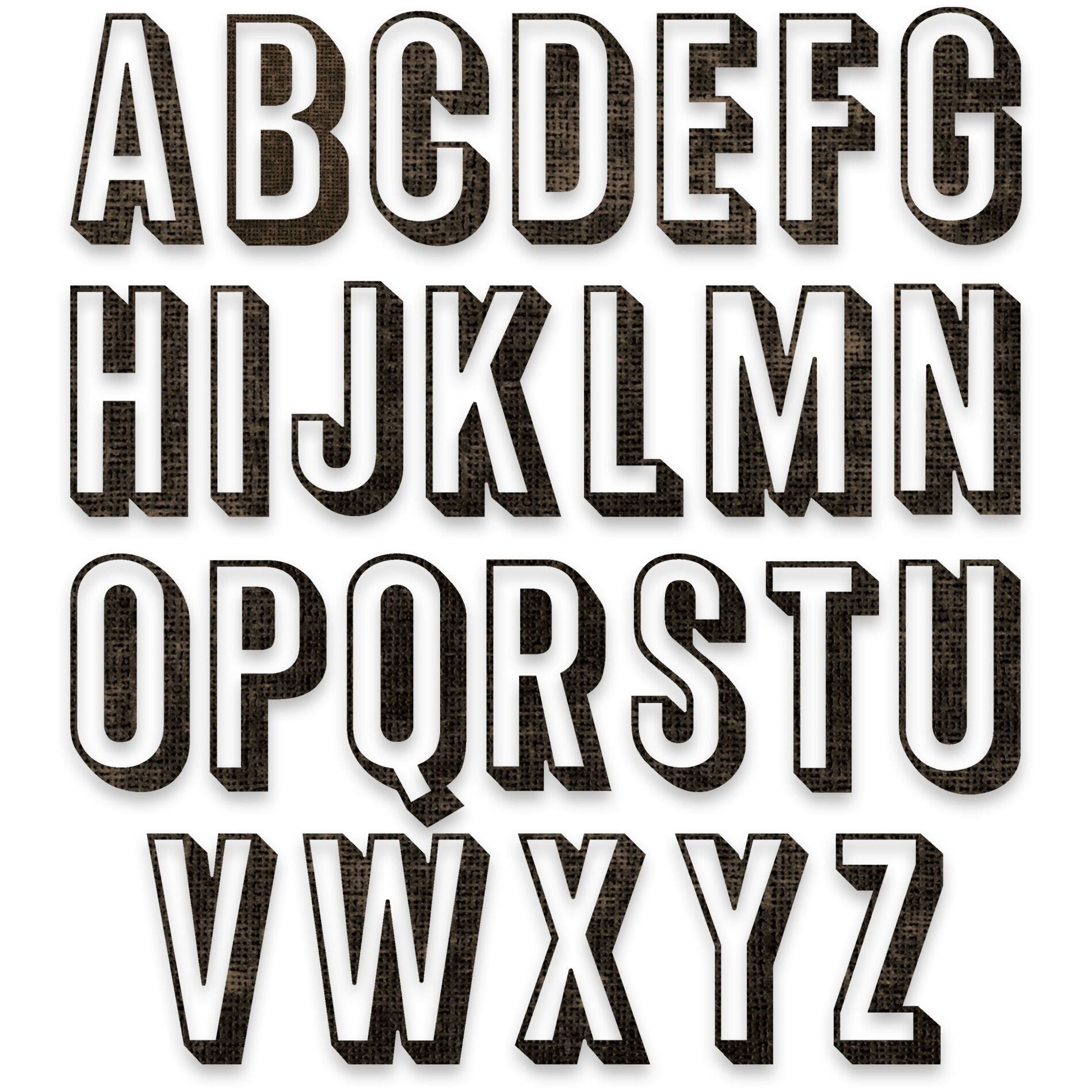 Sizzix&#xAE; Thinlits&#xAE; Alphanumeric Shadow Upper Die Set by Tim Holtz&#xAE;