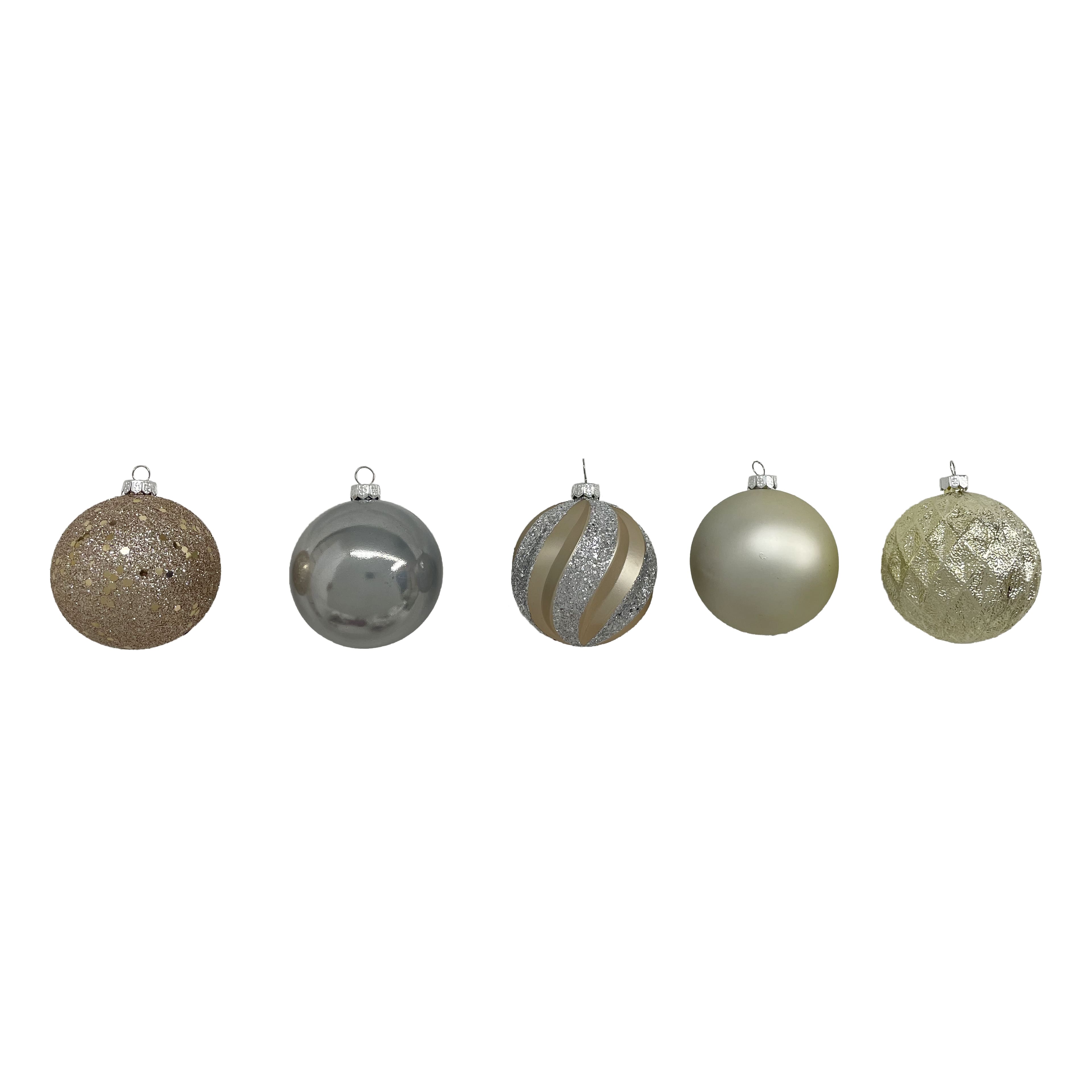 50 Pack 2&#x22; Champagne Shatterproof Ball Ornament Mix by Ashland&#xAE;