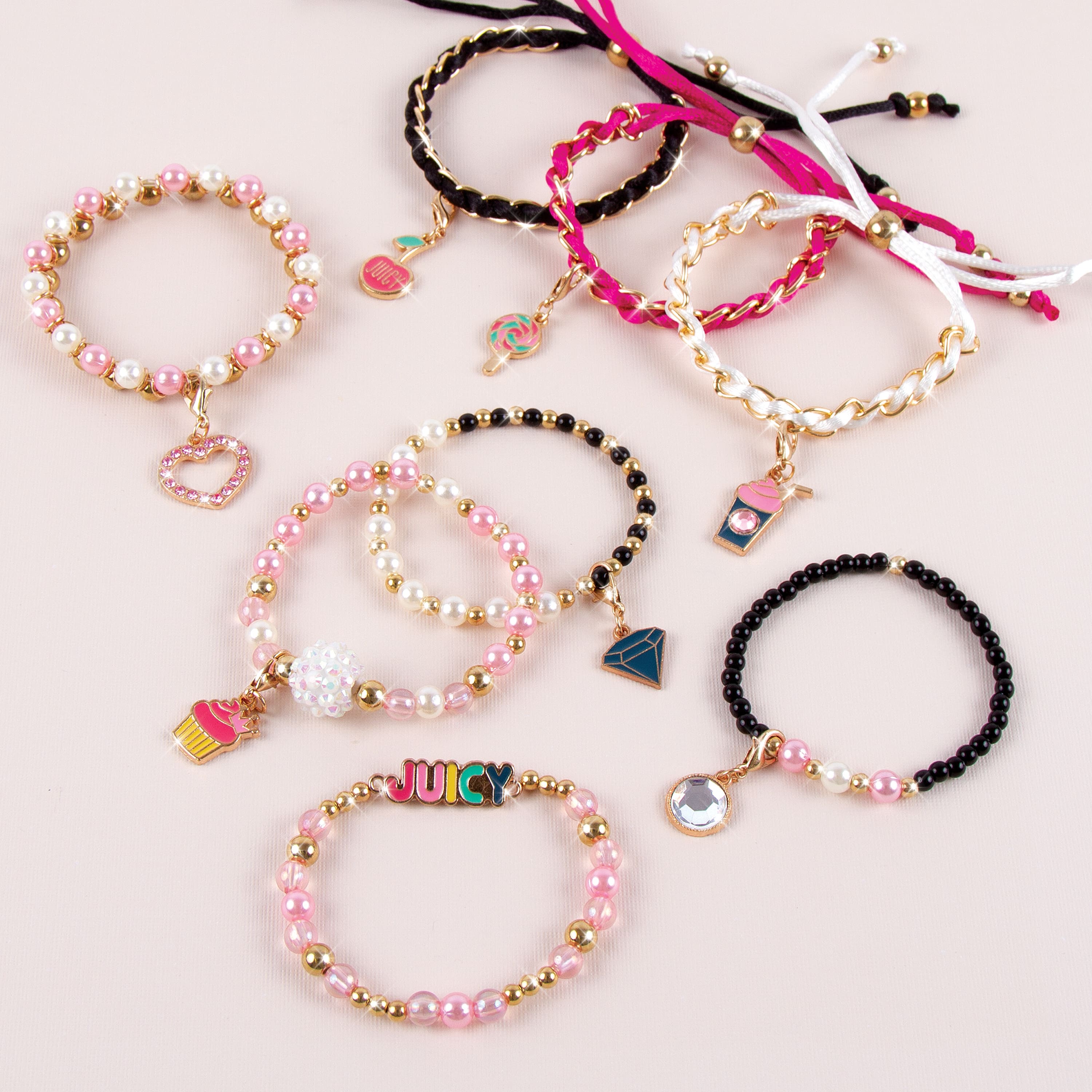 6 Pack: Juicy Couture Make it Real™ Mini Pink & Precious Bracelet Kit
